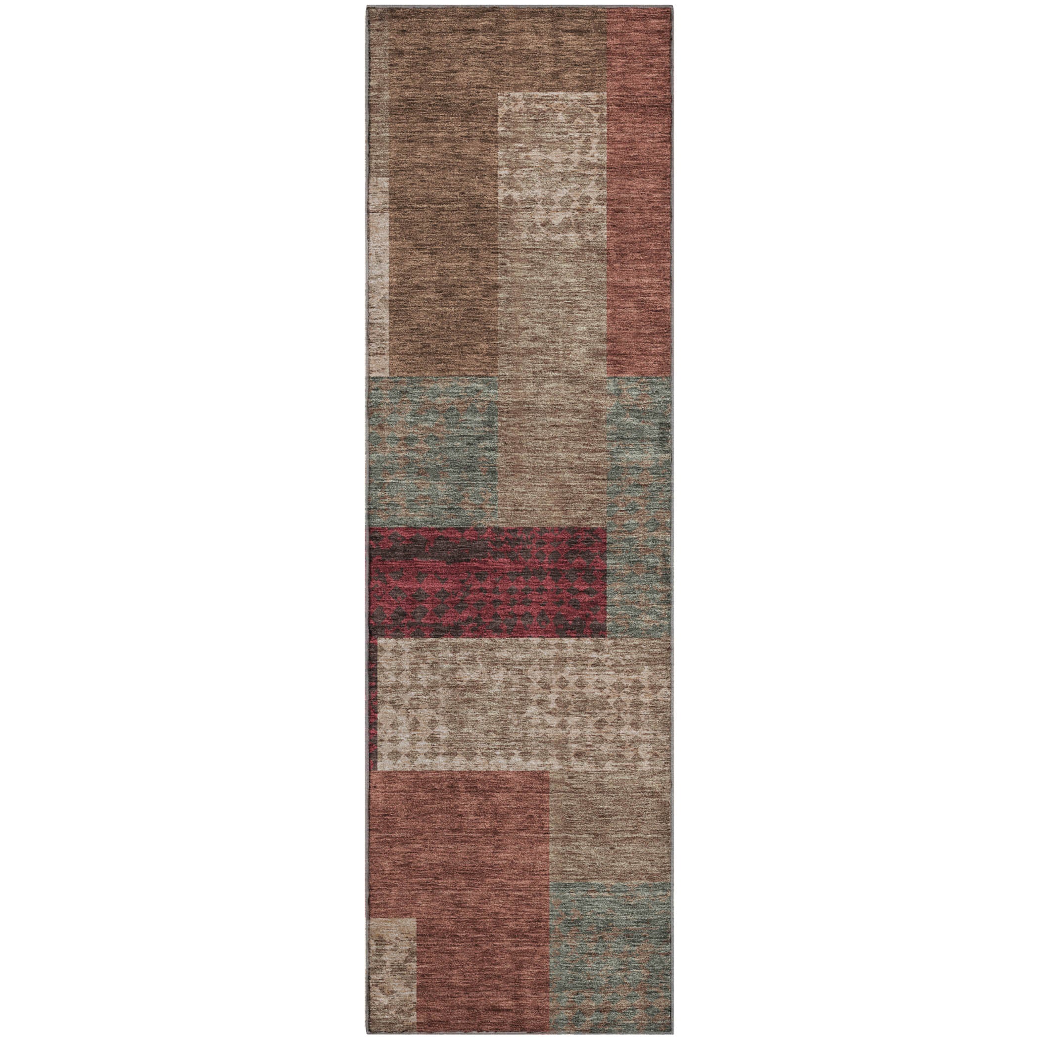 Nairobi Machine Washable Transitional Mocha Brown Rug 2'3" x 7'6" #shape_Runner