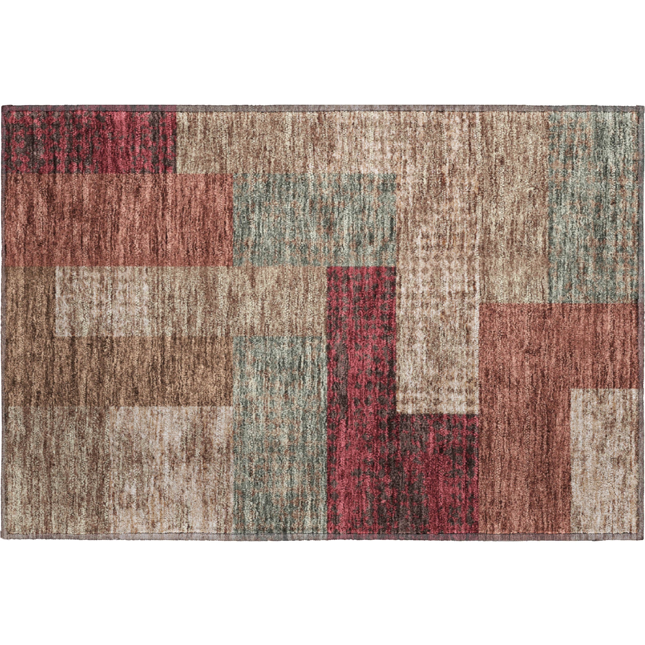 Nairobi Machine Washable Transitional Mocha Brown Rug 1'8" x 2'6" #shape_Rectangle