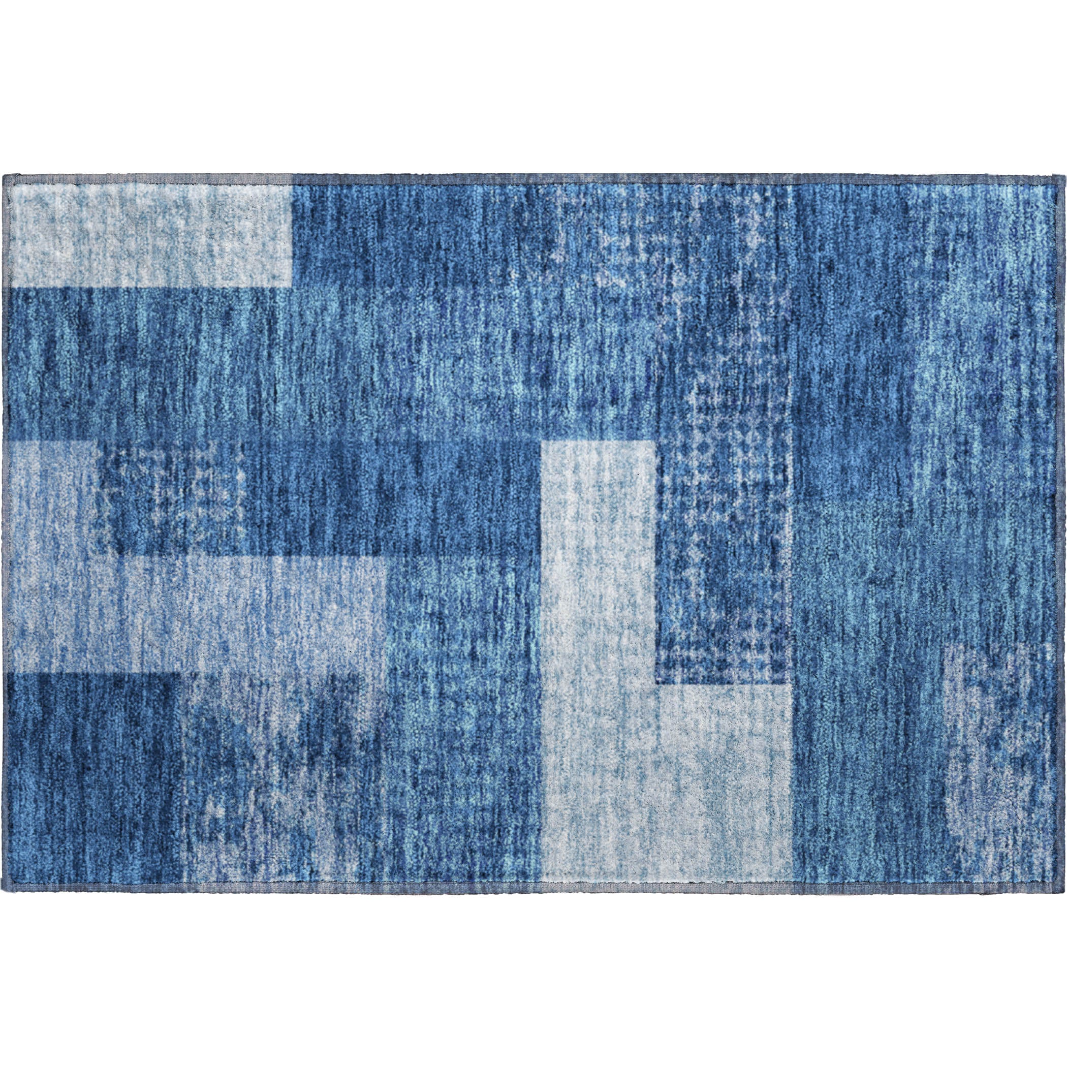Nairobi Machine Washable Transitional Navy Blue Rug 1'8" x 2'6" #shape_Rectangle
