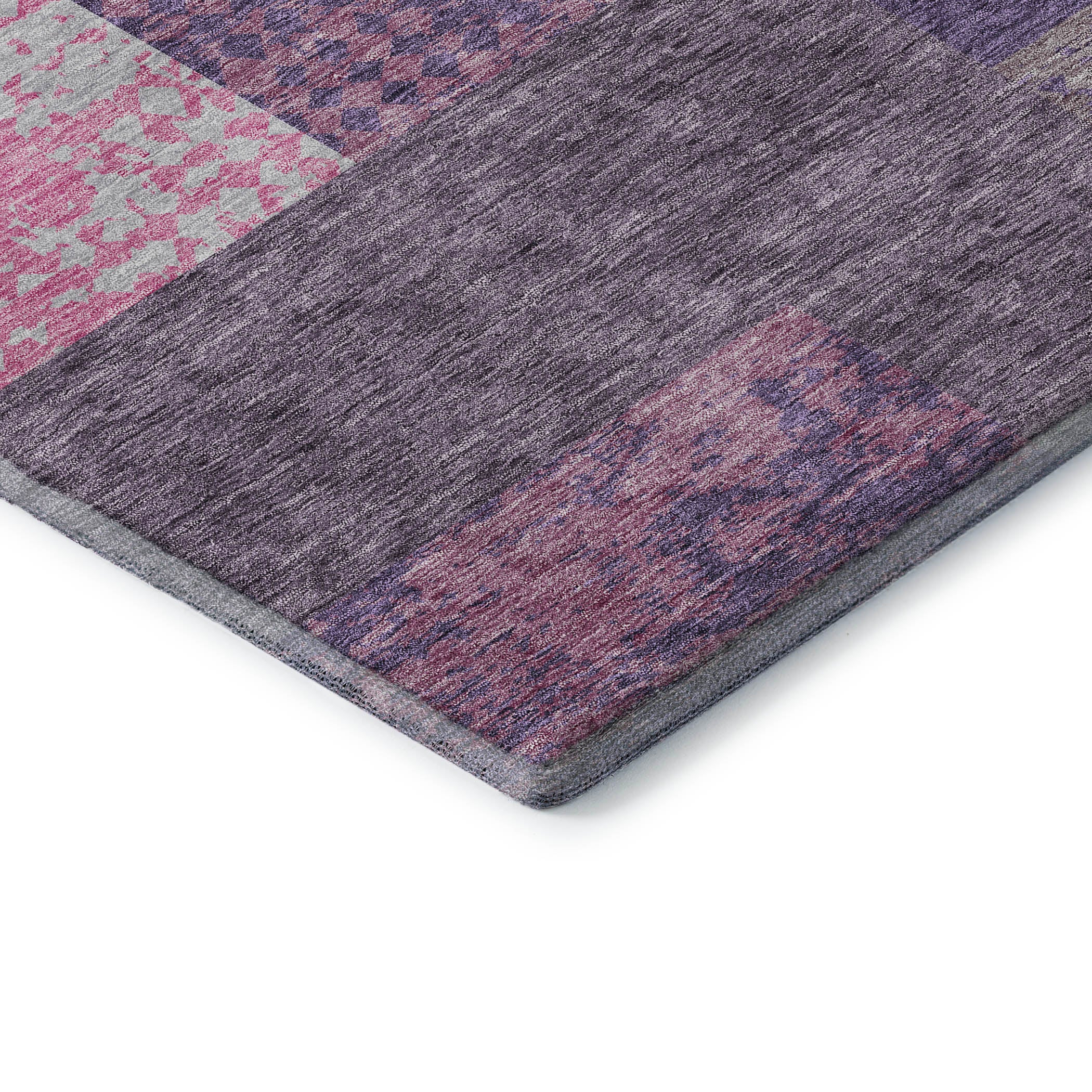 Nairobi Machine Washable Transitional Purple Rug 1'8" x 2'6" #shape_Rectangle