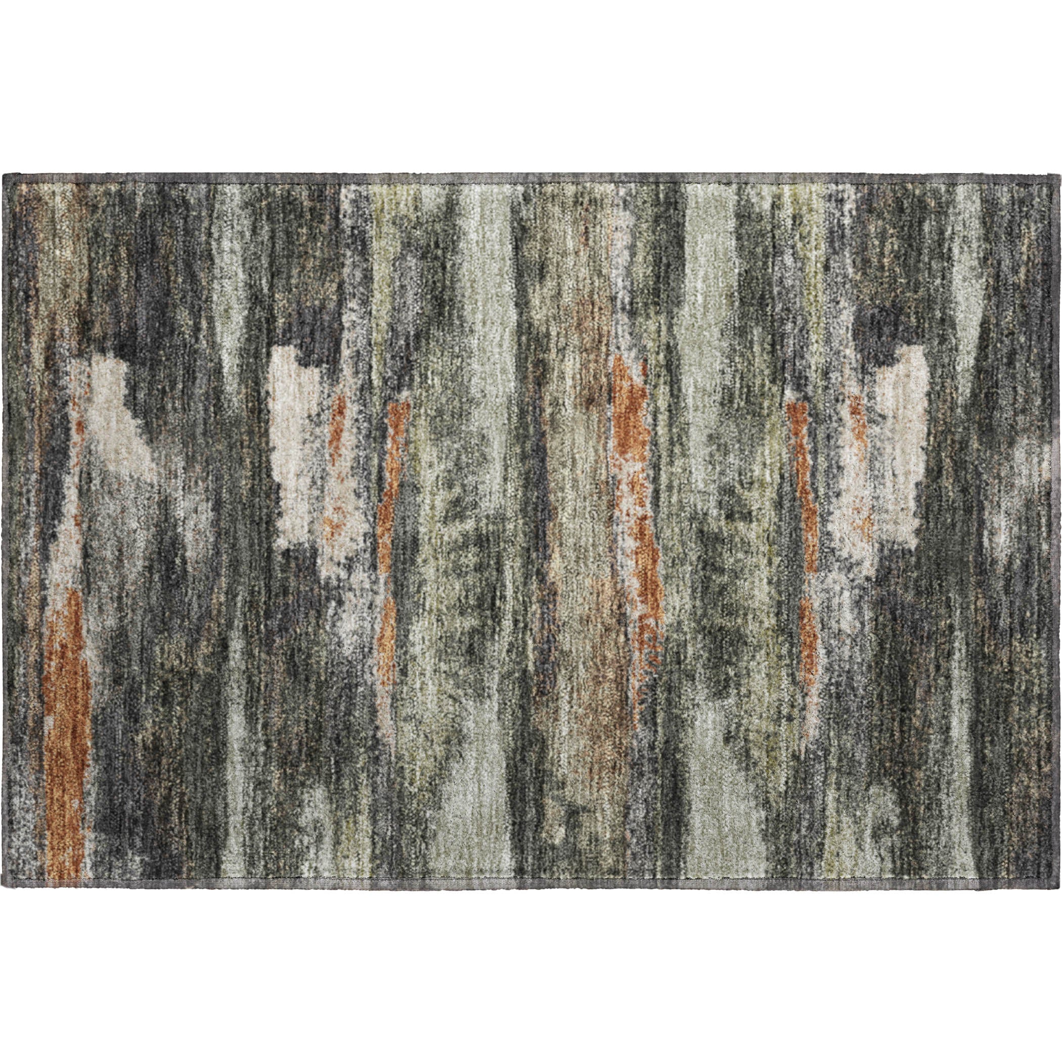 Baku Machine Washable Transitional Charcoal Gray Rug 1'8" x 2'6" #shape_Rectangle