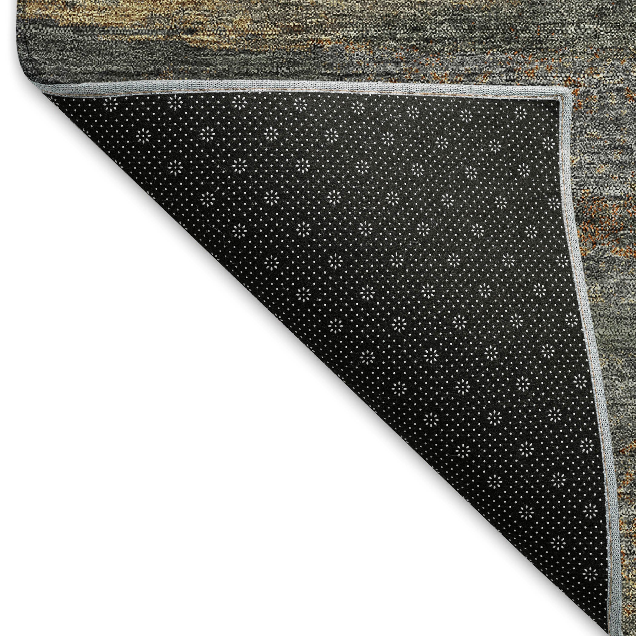 Baku Machine Washable Transitional Graphite Gray Rug 1'8" x 2'6" #shape_Rectangle