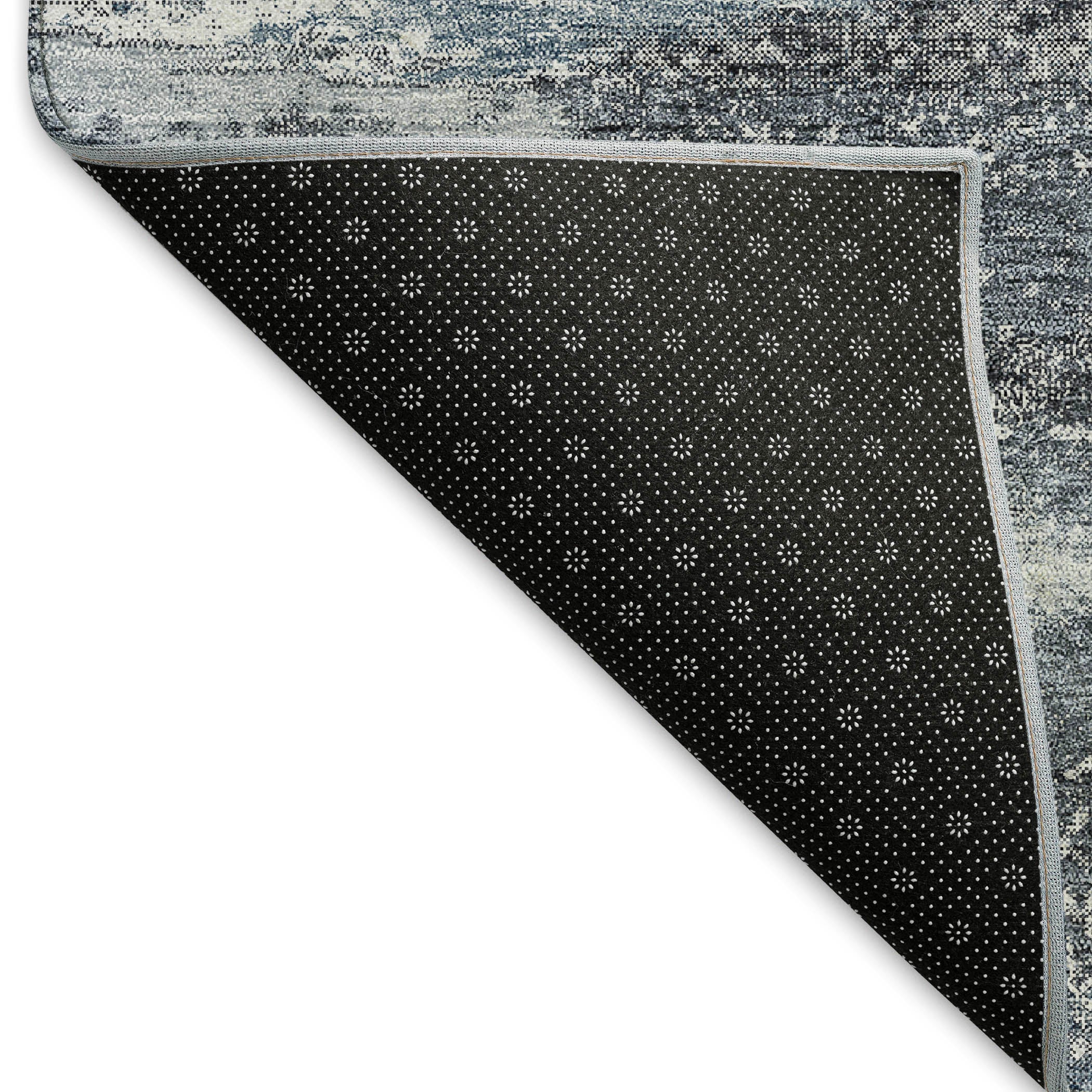 Baku Machine Washable Transitional Gray Rug 1'8" x 2'6" #shape_Rectangle