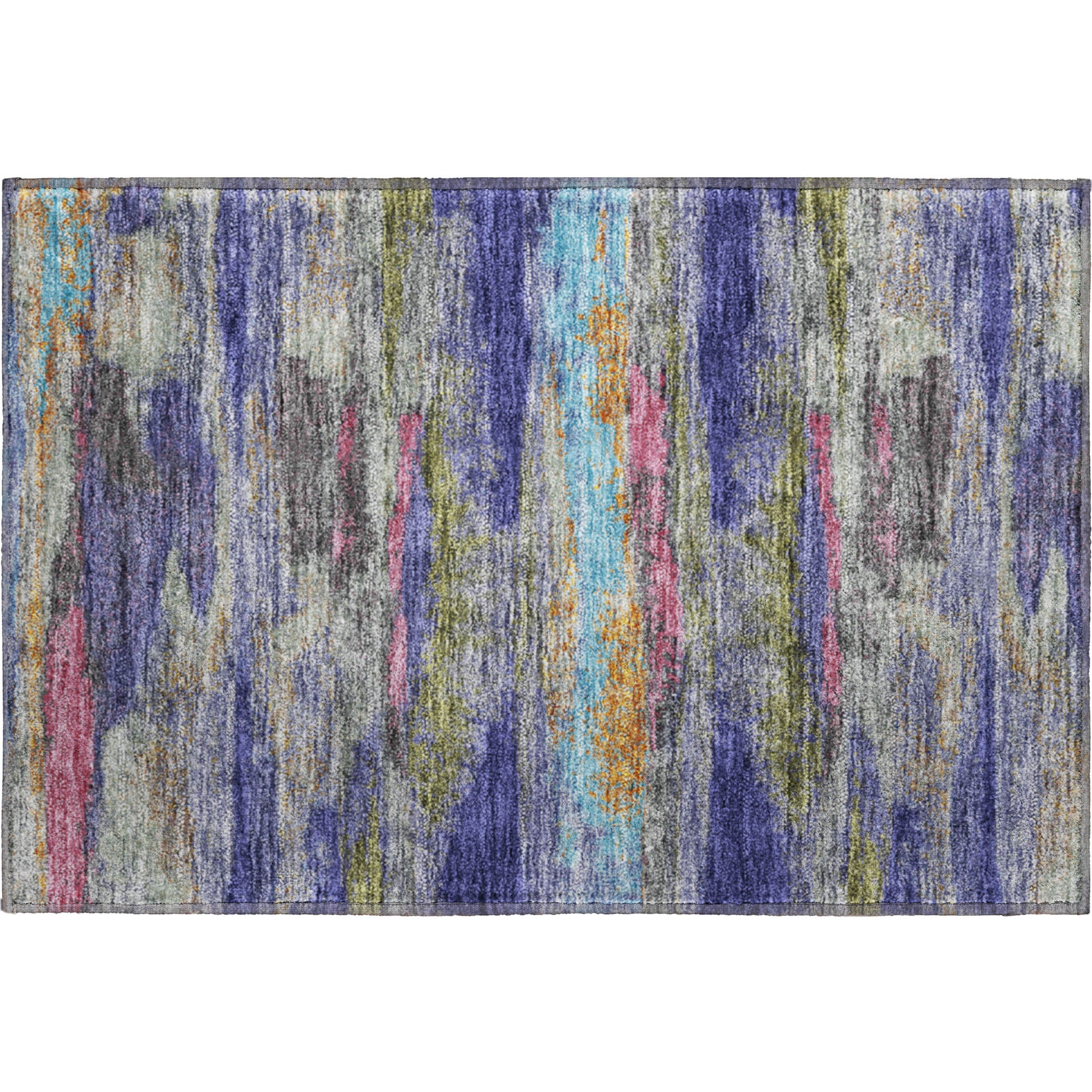 Baku Machine Washable Transitional Lavender Purple Rug 1'8" x 2'6" #shape_Rectangle
