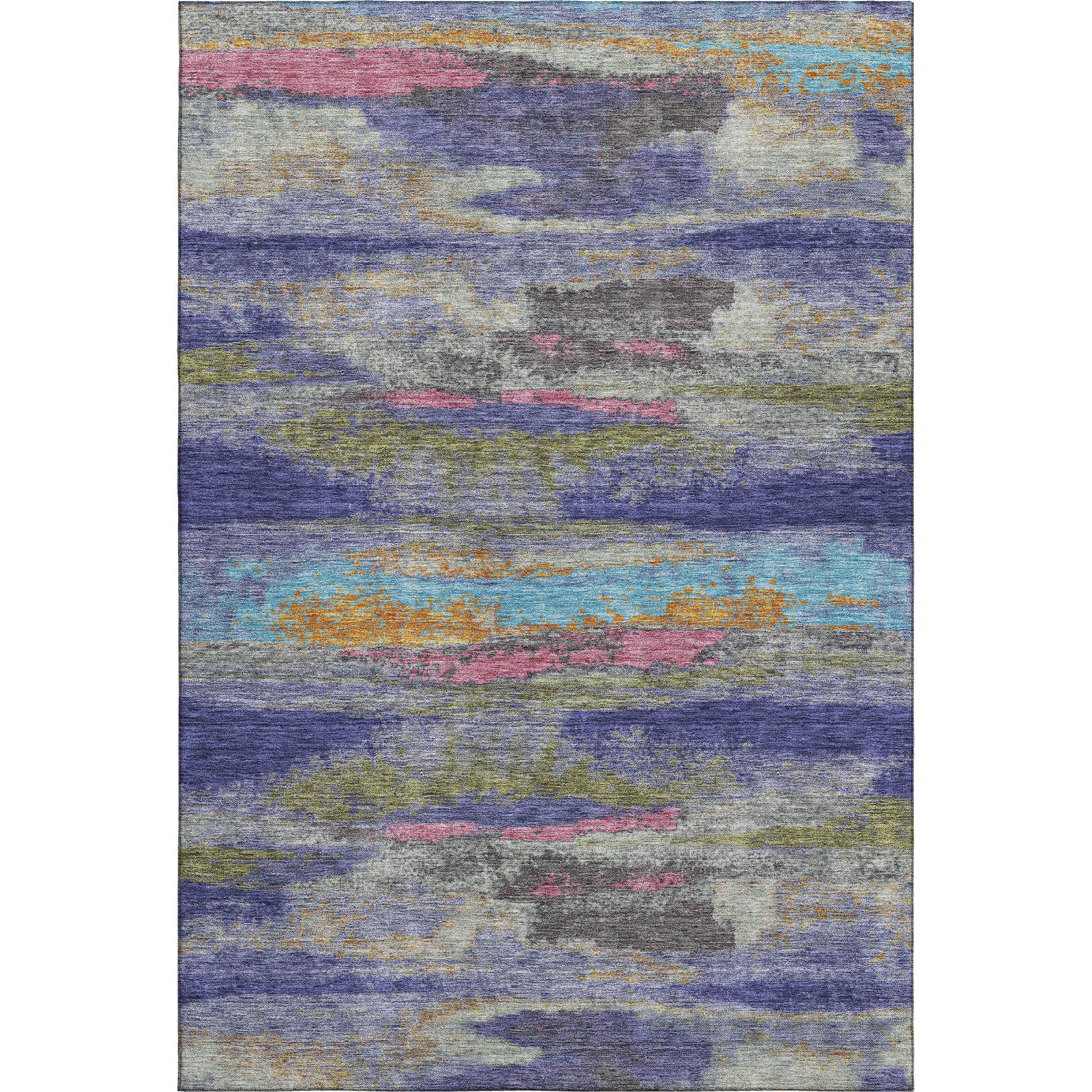 Baku Machine Washable Transitional Lavender Purple Rug 2'6" x 3'10" #shape_Rectangle