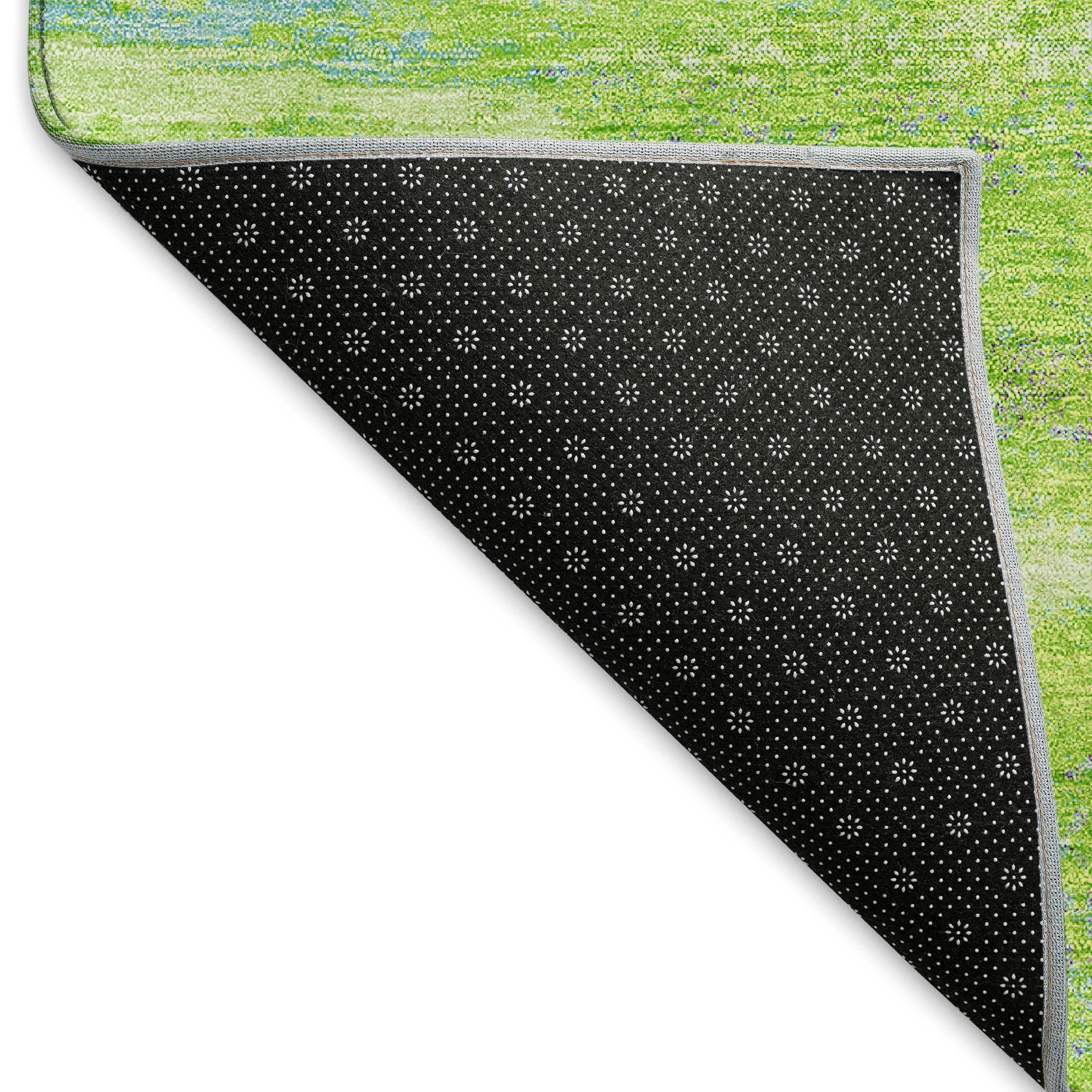 Baku Machine Washable Transitional Lime Green Rug 1'8" x 2'6" #shape_Rectangle
