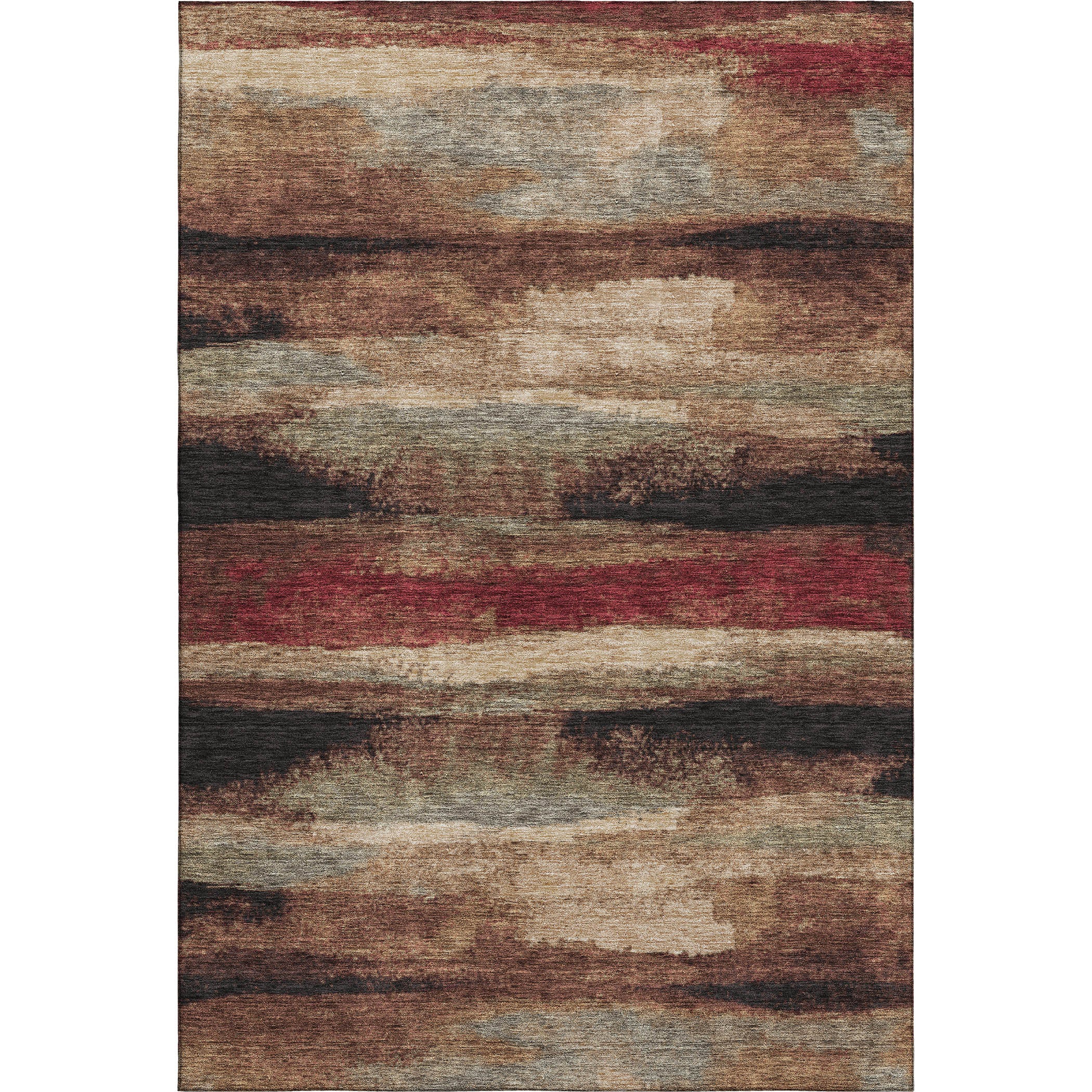 Baku Machine Washable Transitional Mocha Brown Rug 2'6" x 3'10" #shape_Rectangle