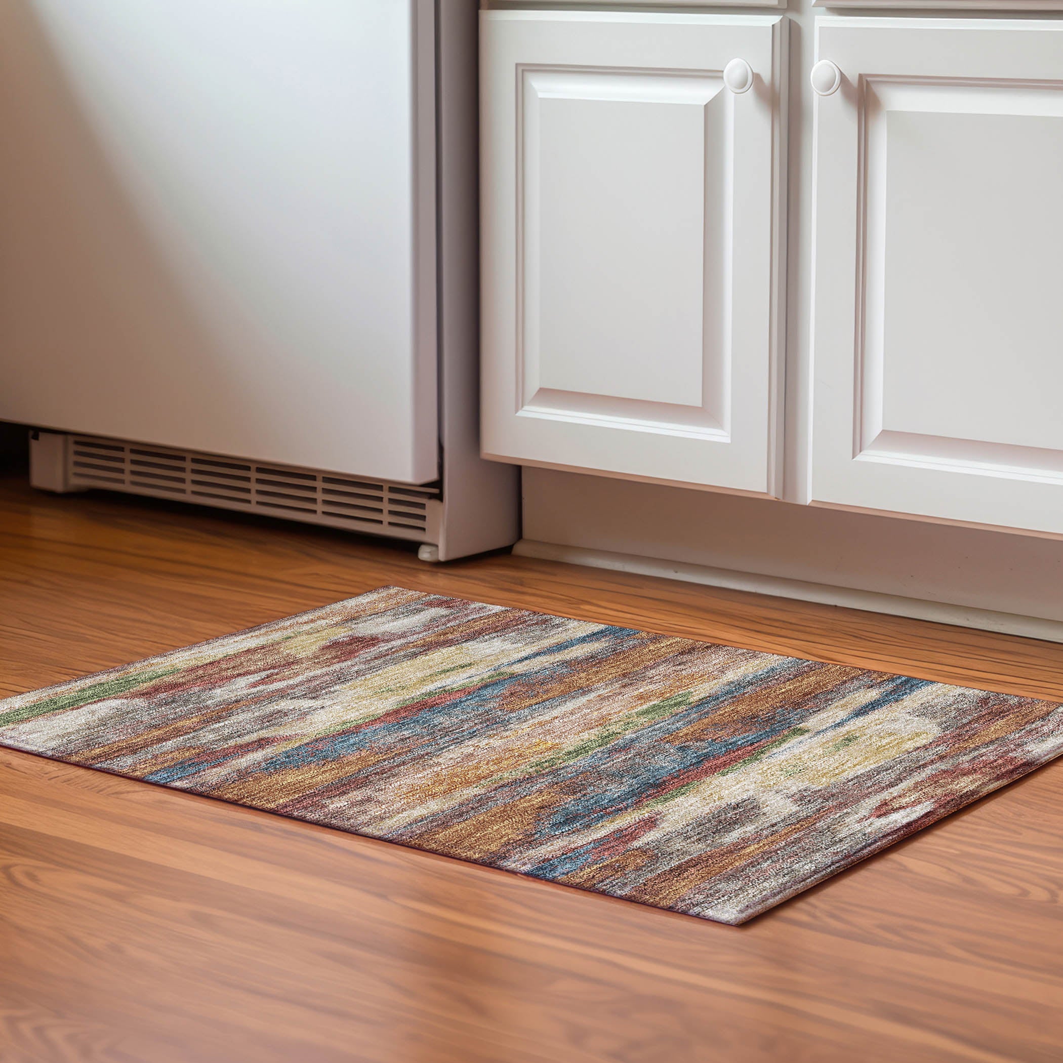 Baku Machine Washable Transitional Paprika Orange Rug 1'8" x 2'6" #shape_Rectangle