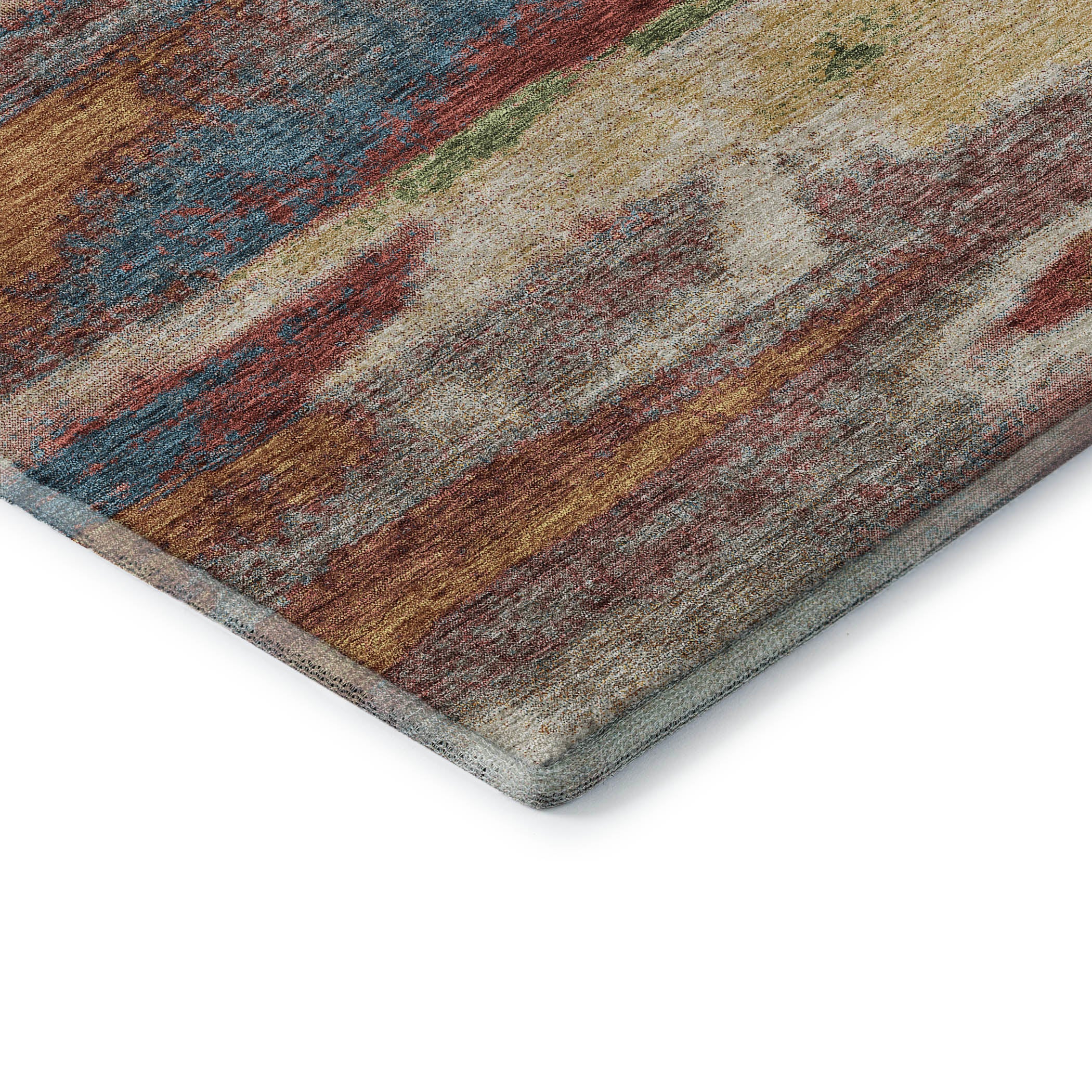 Baku Machine Washable Transitional Paprika Orange Rug 1'8" x 2'6" #shape_Rectangle