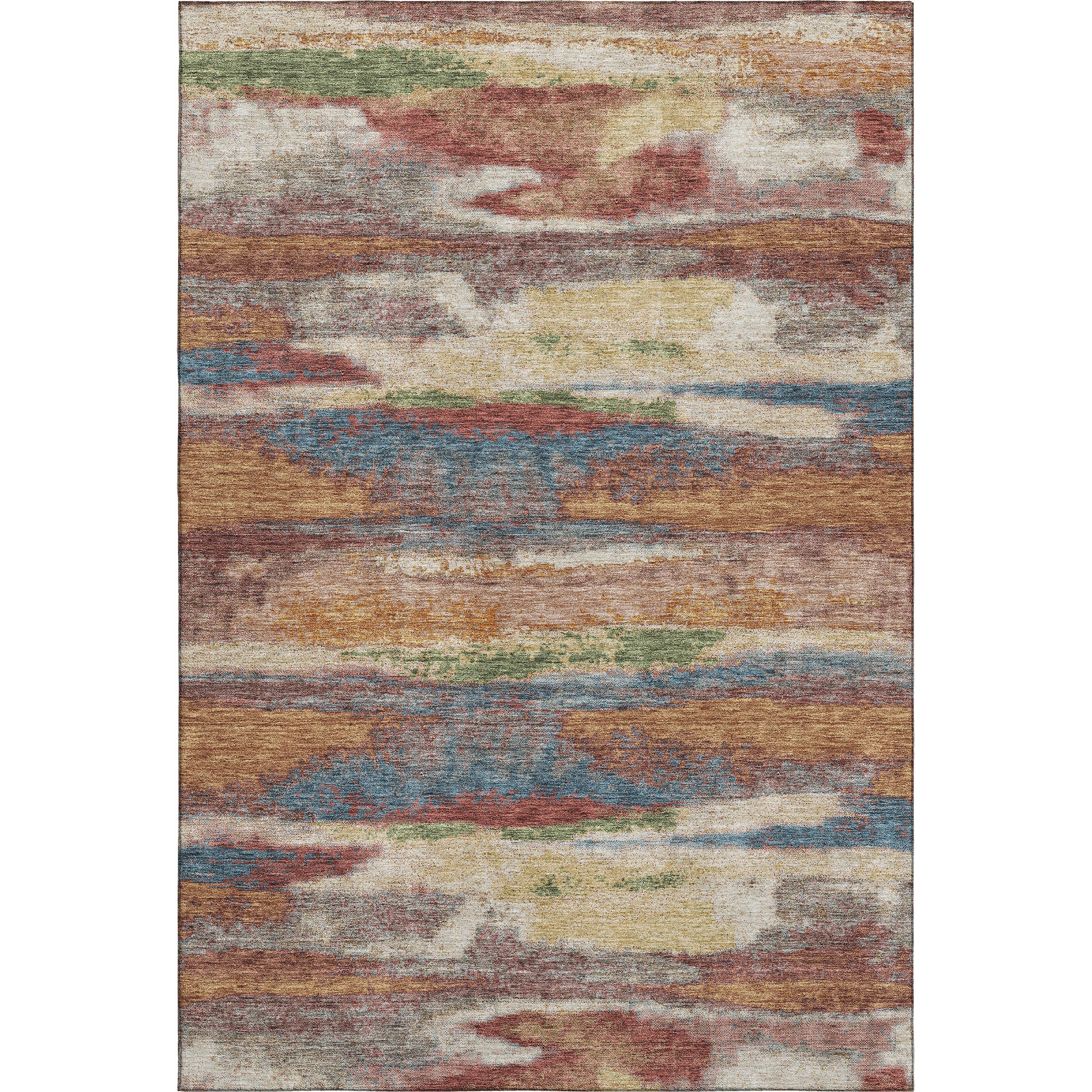 Baku Machine Washable Transitional Paprika Orange Rug 2'6" x 3'10" #shape_Rectangle