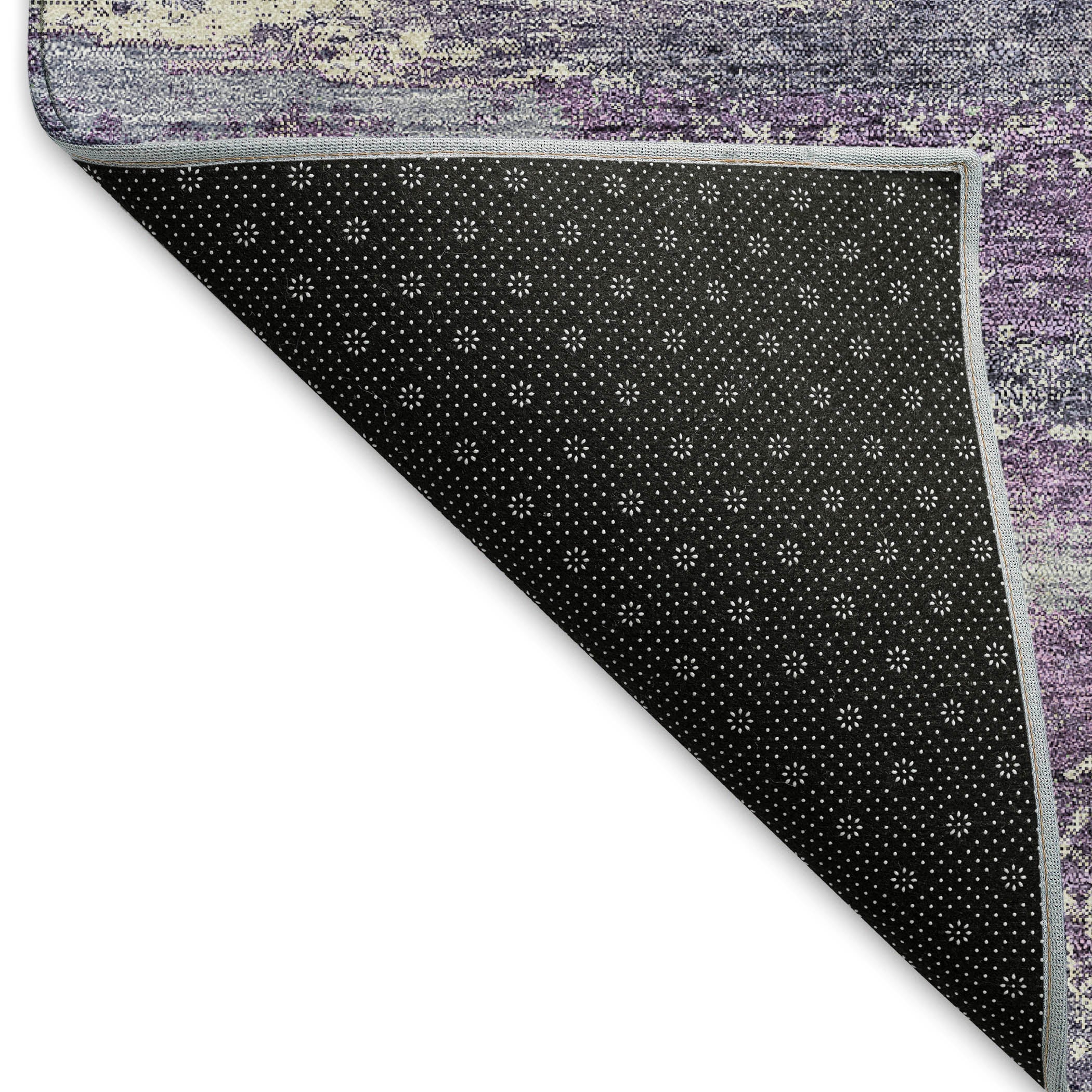 Baku Machine Washable Transitional Purple Rug 1'8" x 2'6" #shape_Rectangle