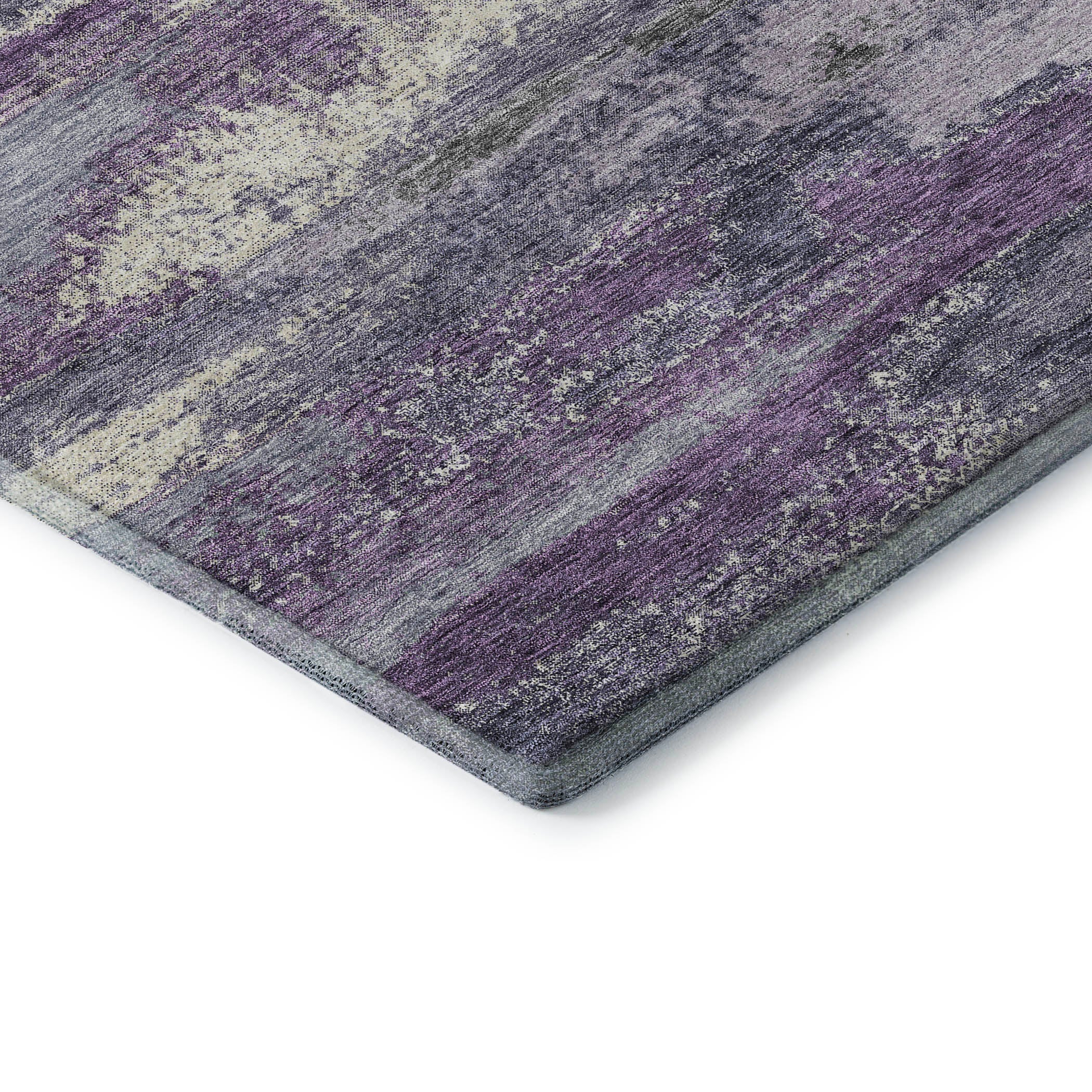 Baku Machine Washable Transitional Purple Rug 1'8" x 2'6" #shape_Rectangle