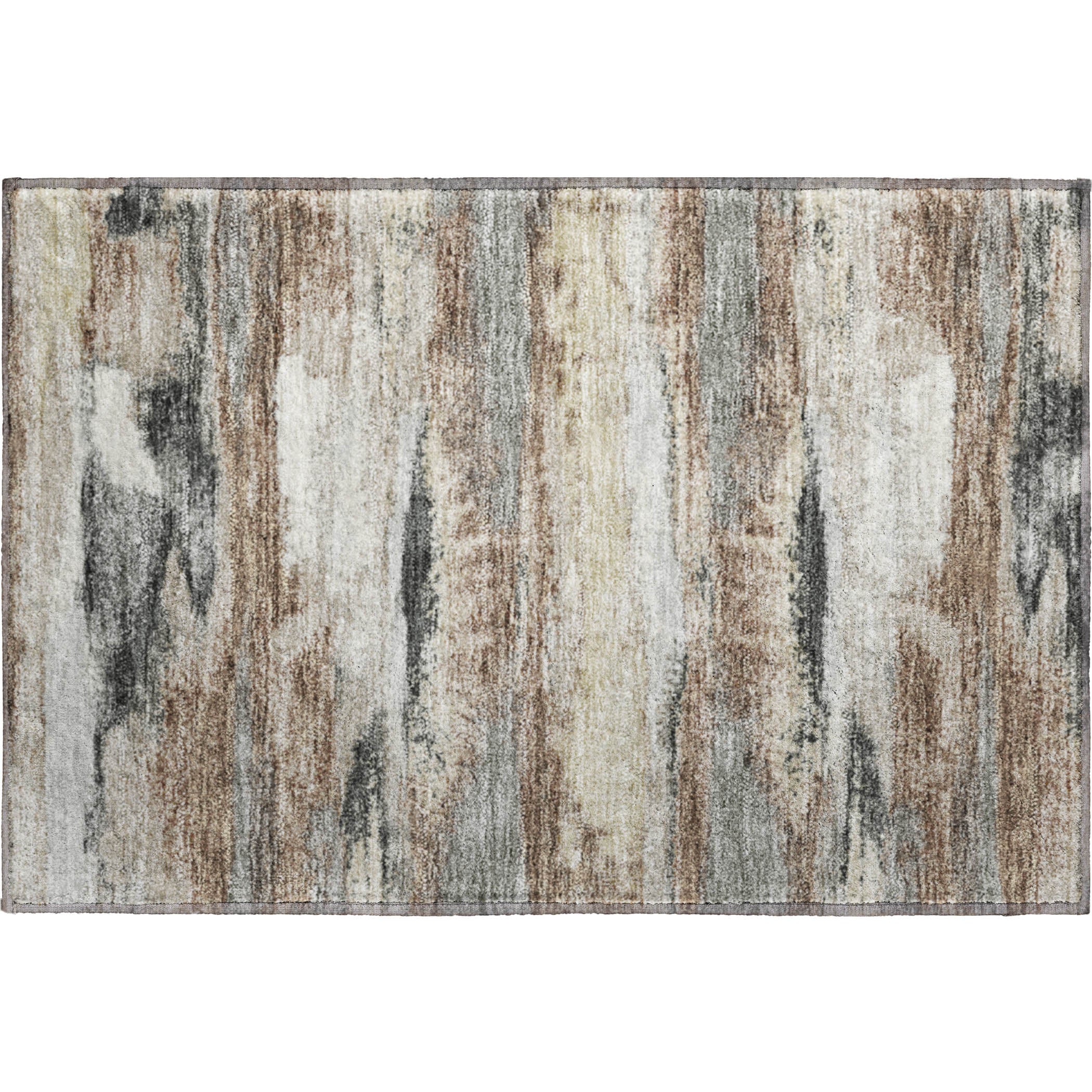 Baku Machine Washable Transitional Taupe Brown Rug 1'8" x 2'6" #shape_Rectangle