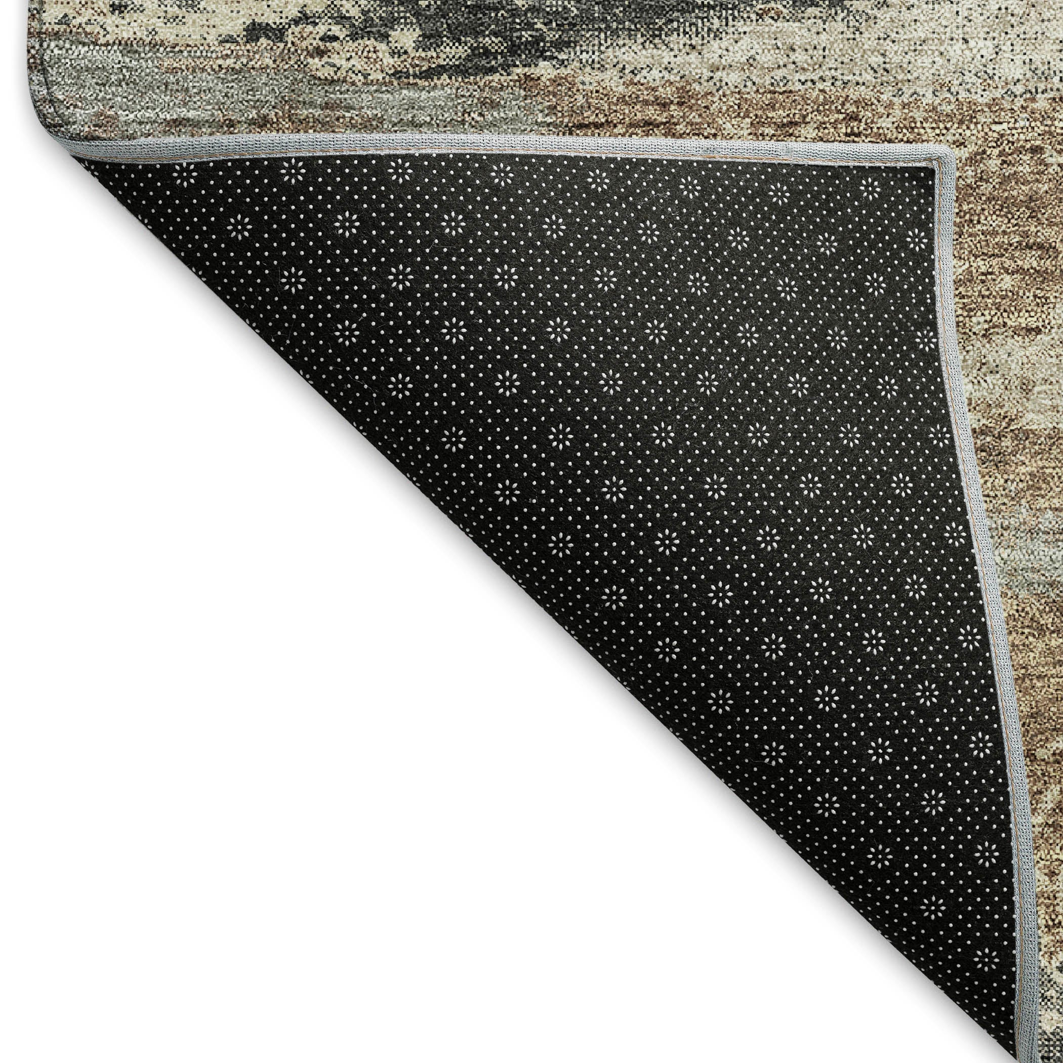 Baku Machine Washable Transitional Taupe Brown Rug 1'8" x 2'6" #shape_Rectangle