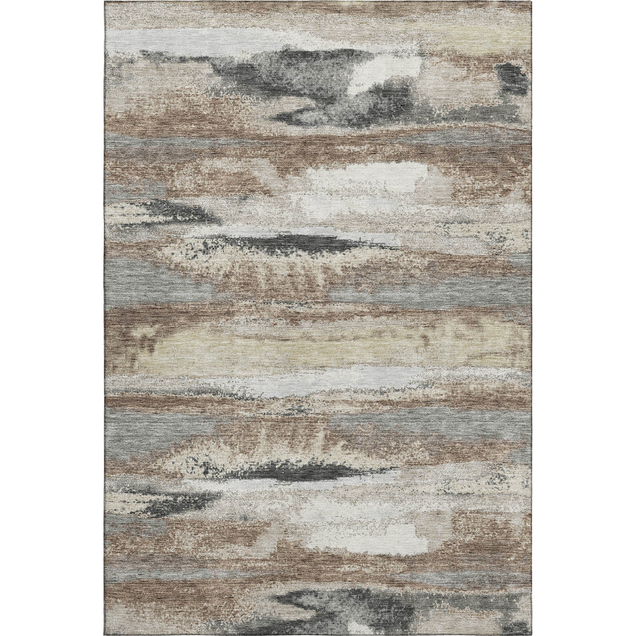 Baku Machine Washable Transitional Taupe Brown Rug 2'6" x 3'10" #shape_Rectangle