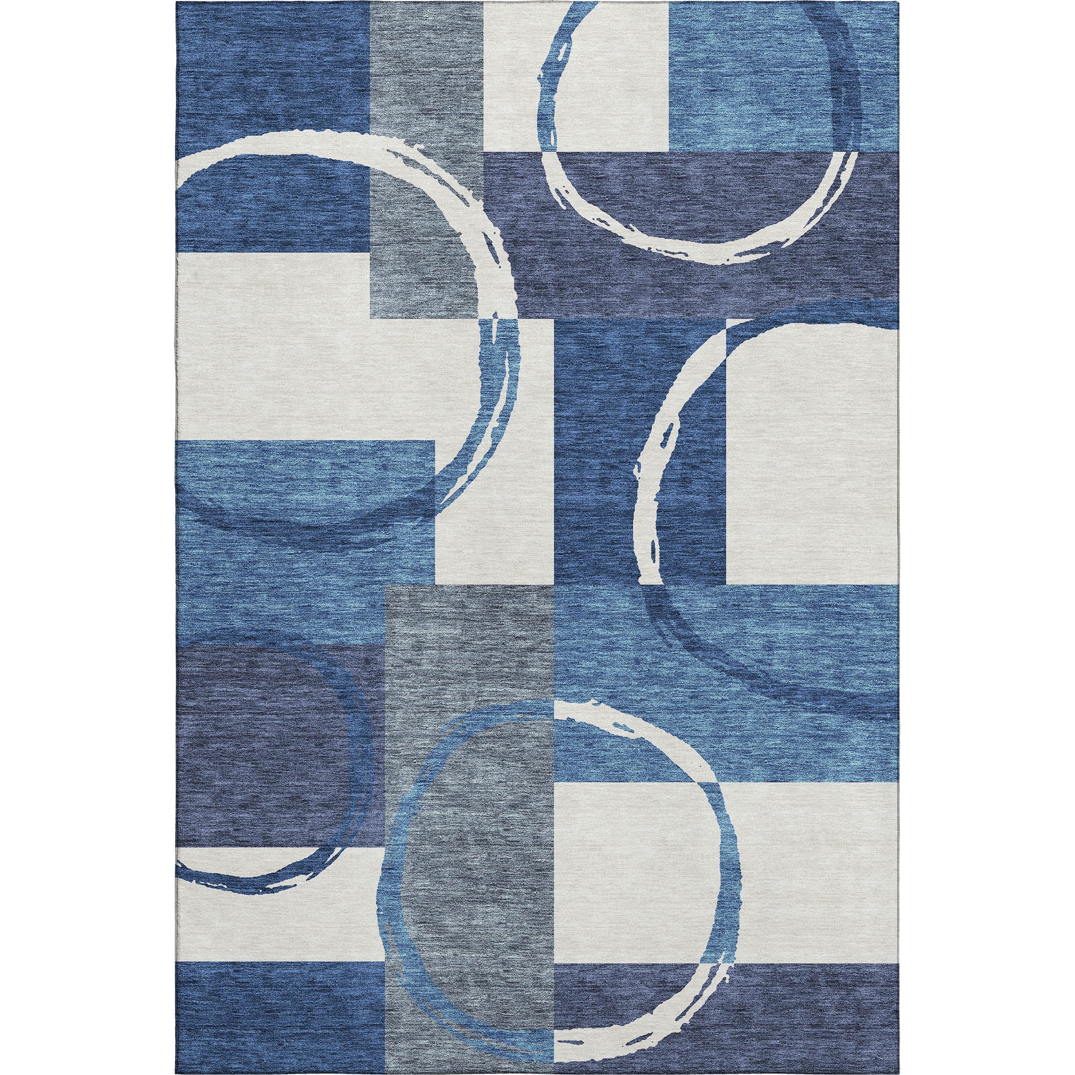 Istanbul Machine Washable Transitional Blue Rug 2'6" x 3'10" #shape_Rectangle