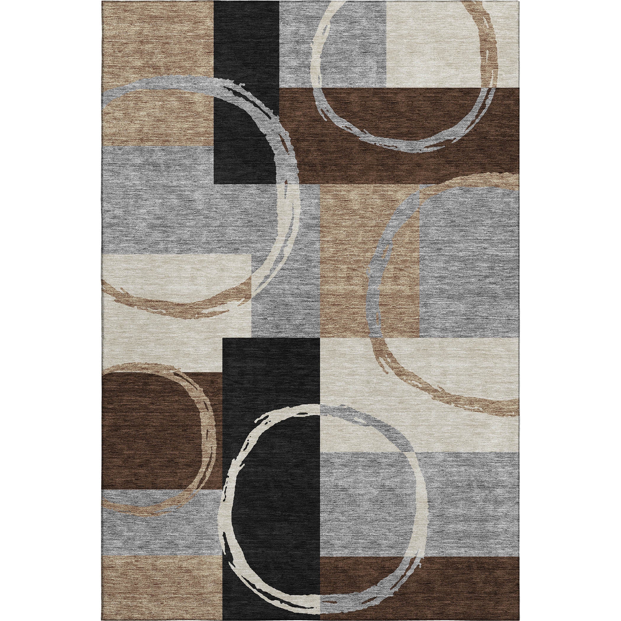 Istanbul Machine Washable Transitional Pewter Gray Rug 2'6" x 3'10" #shape_Rectangle