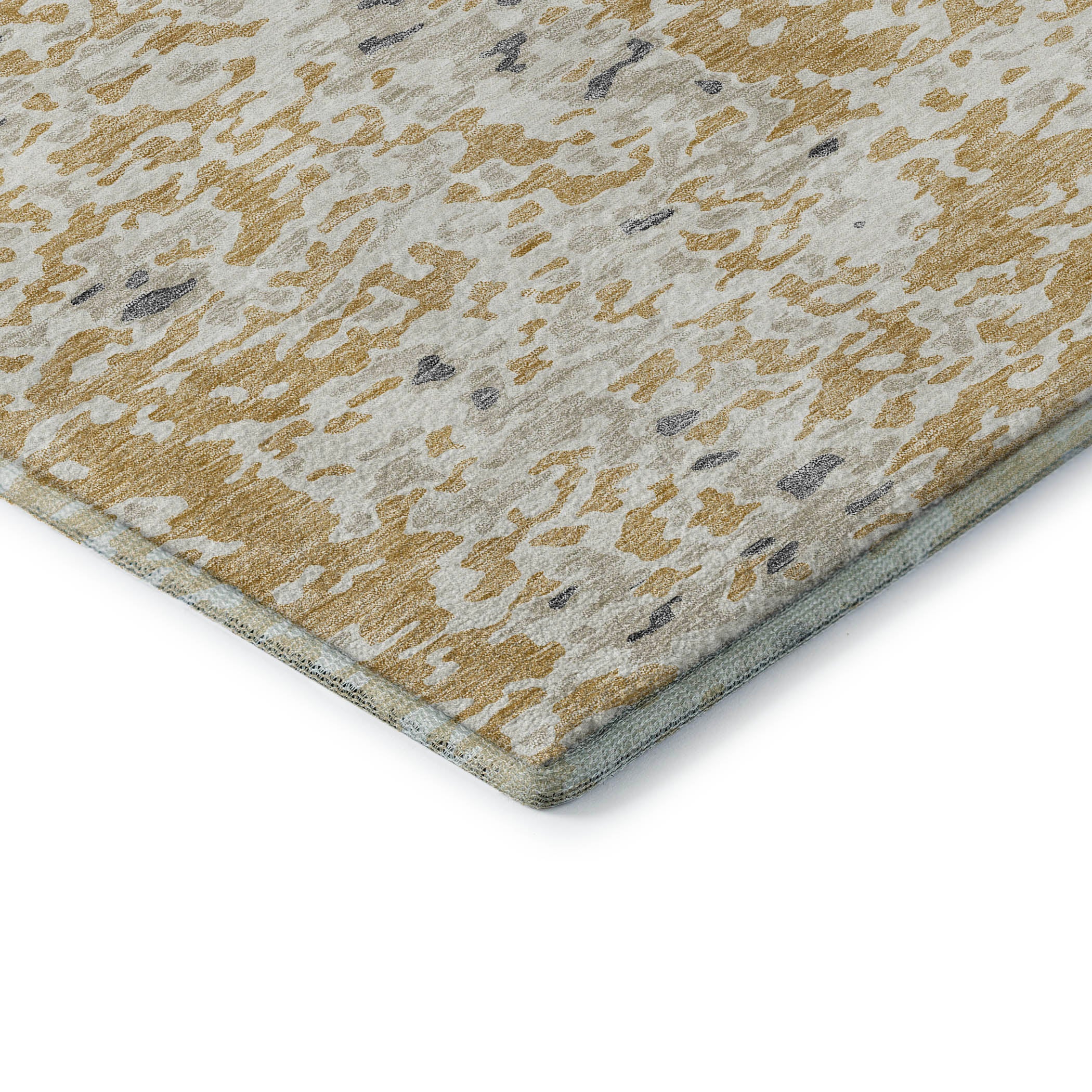 Mdina Machine Washable Transitional Gold Rug 1'8" x 2'6" #shape_Rectangle