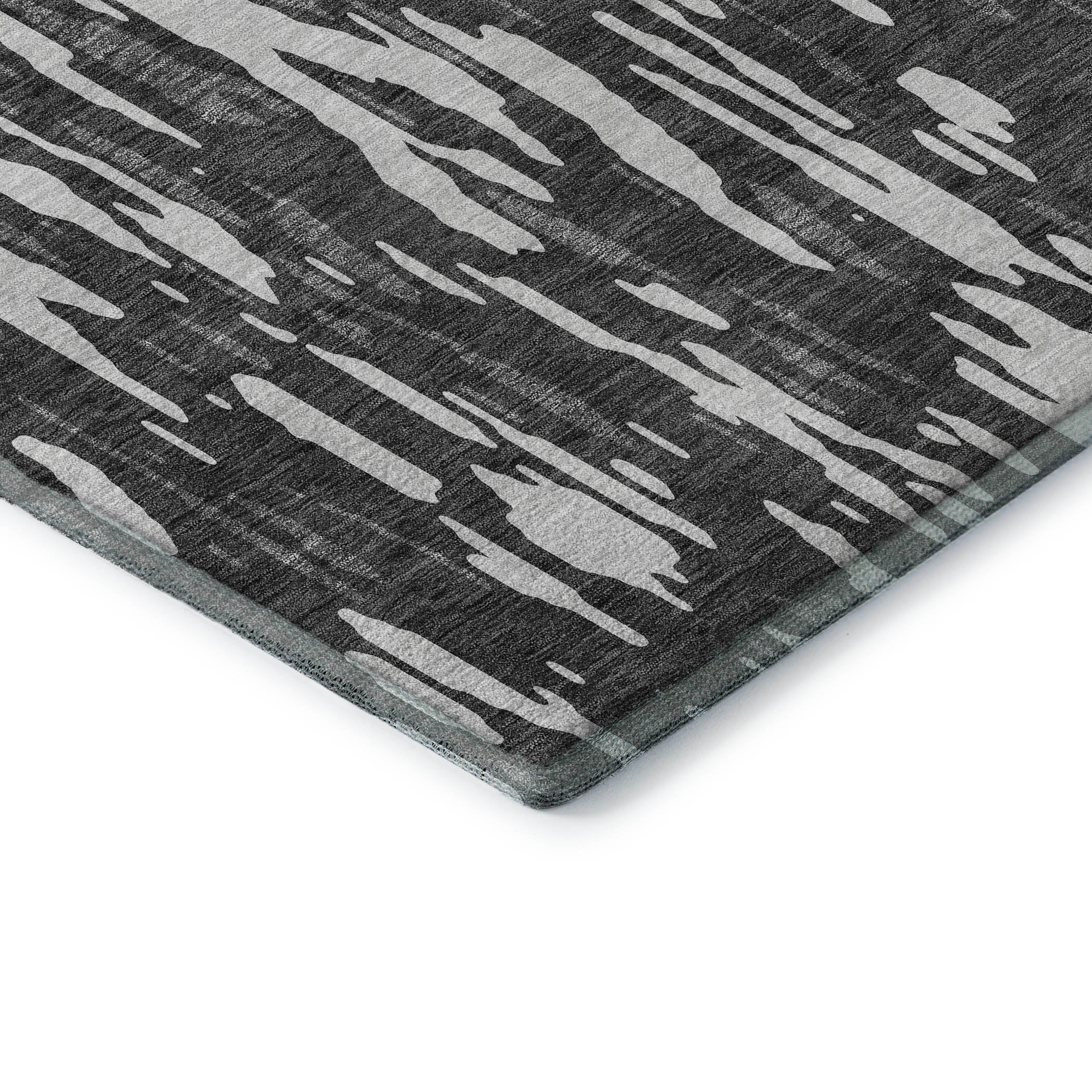 Porto Machine Washable Transitional Gray Rug 1'8" x 2'6" #shape_Rectangle