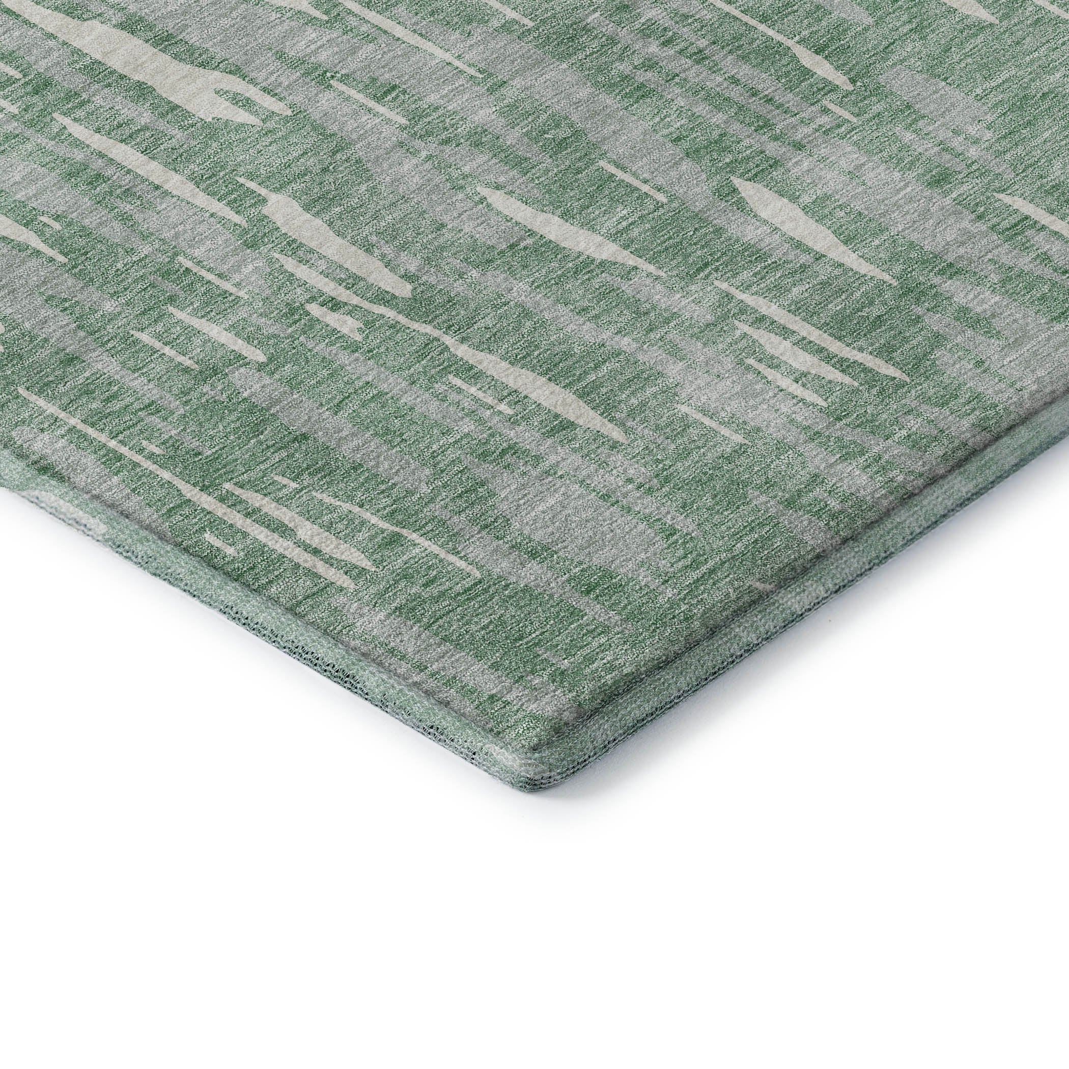 Porto Machine Washable Transitional Sage Green Rug 1'8" x 2'6" #shape_Rectangle