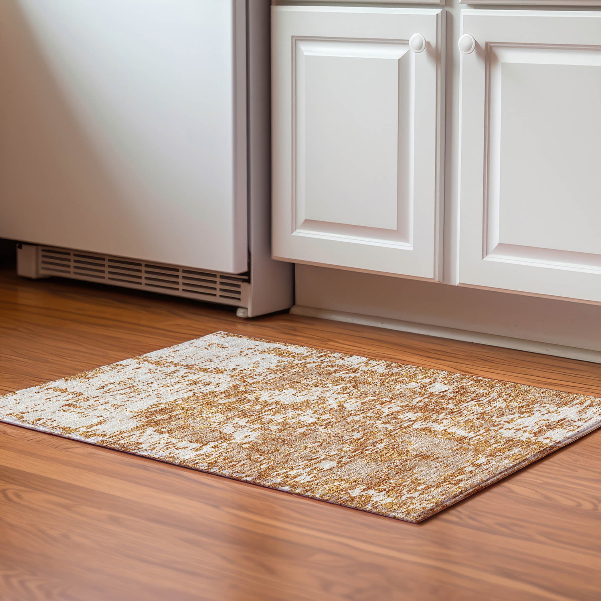 Ghent Machine Washable Transitional Copper Orange Rug 1'8" x 2'6" #shape_Rectangle