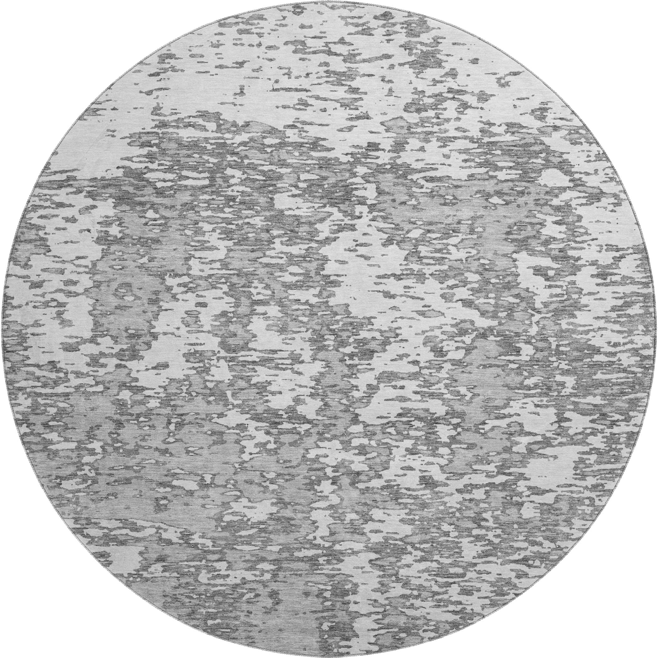 Ghent Machine Washable Transitional Gray Rug 8' x 8' #shape_Round