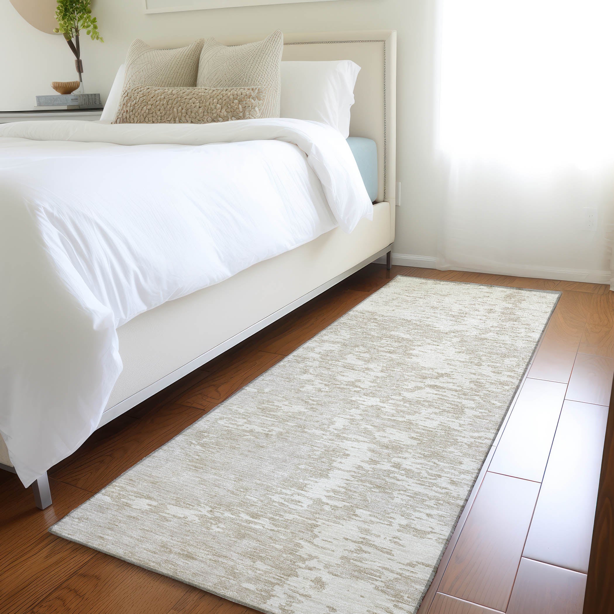 Ghent Machine Washable Transitional Ivory Rug 2'3" x 7'6" #shape_Runner