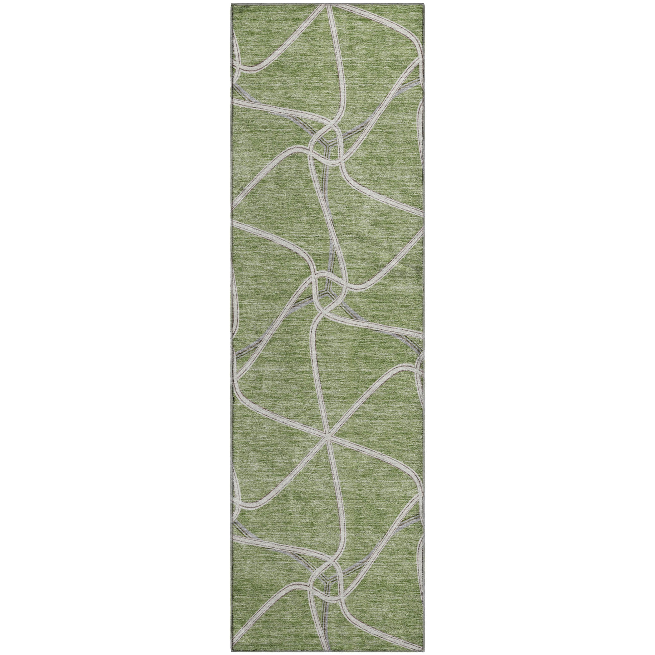 Jaipur Machine Washable Transitional Aloe Green Rug 2'3" x 7'6" #shape_Runner