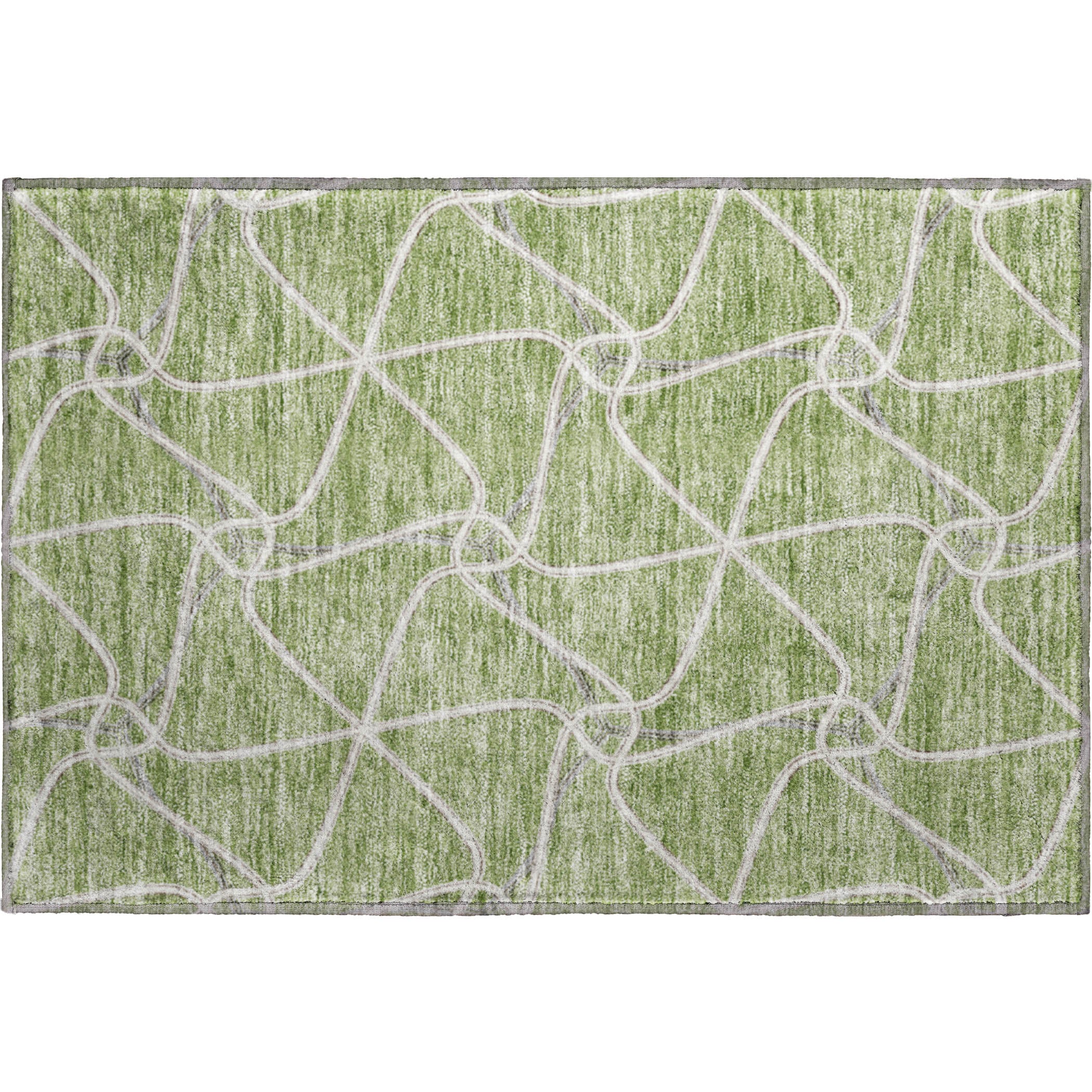 Jaipur Machine Washable Transitional Aloe Green Rug 1'8" x 2'6" #shape_Rectangle
