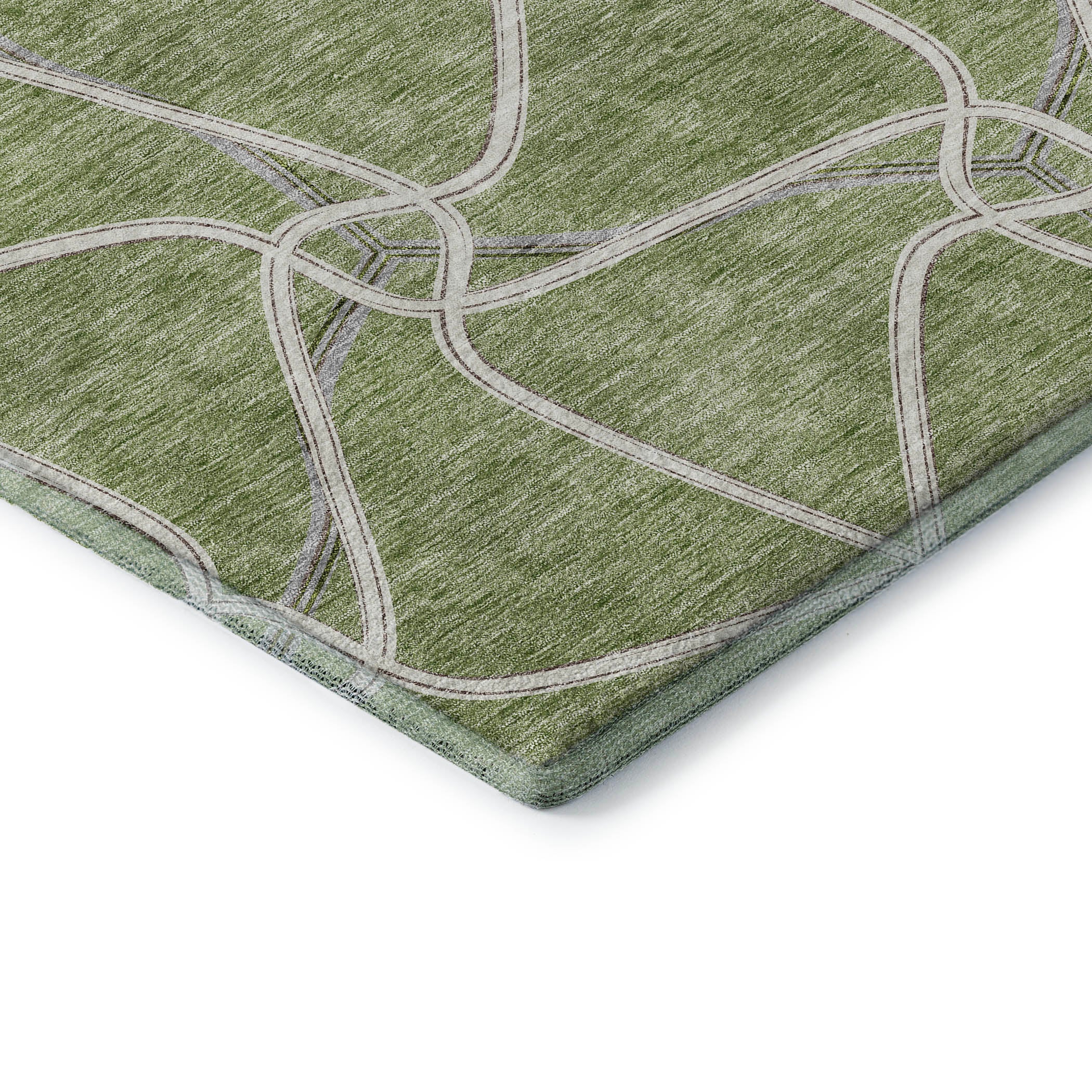 Jaipur Machine Washable Transitional Aloe Green Rug 1'8" x 2'6" #shape_Rectangle
