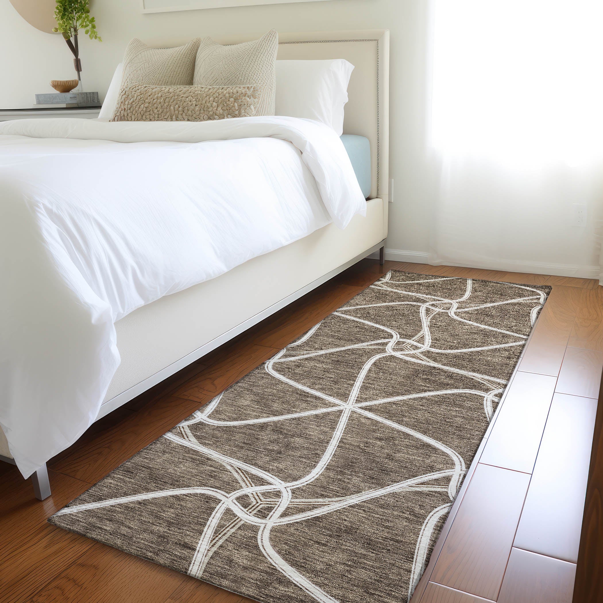 Jaipur Machine Washable Transitional Brown Rug 2'3" x 7'6" #shape_Runner