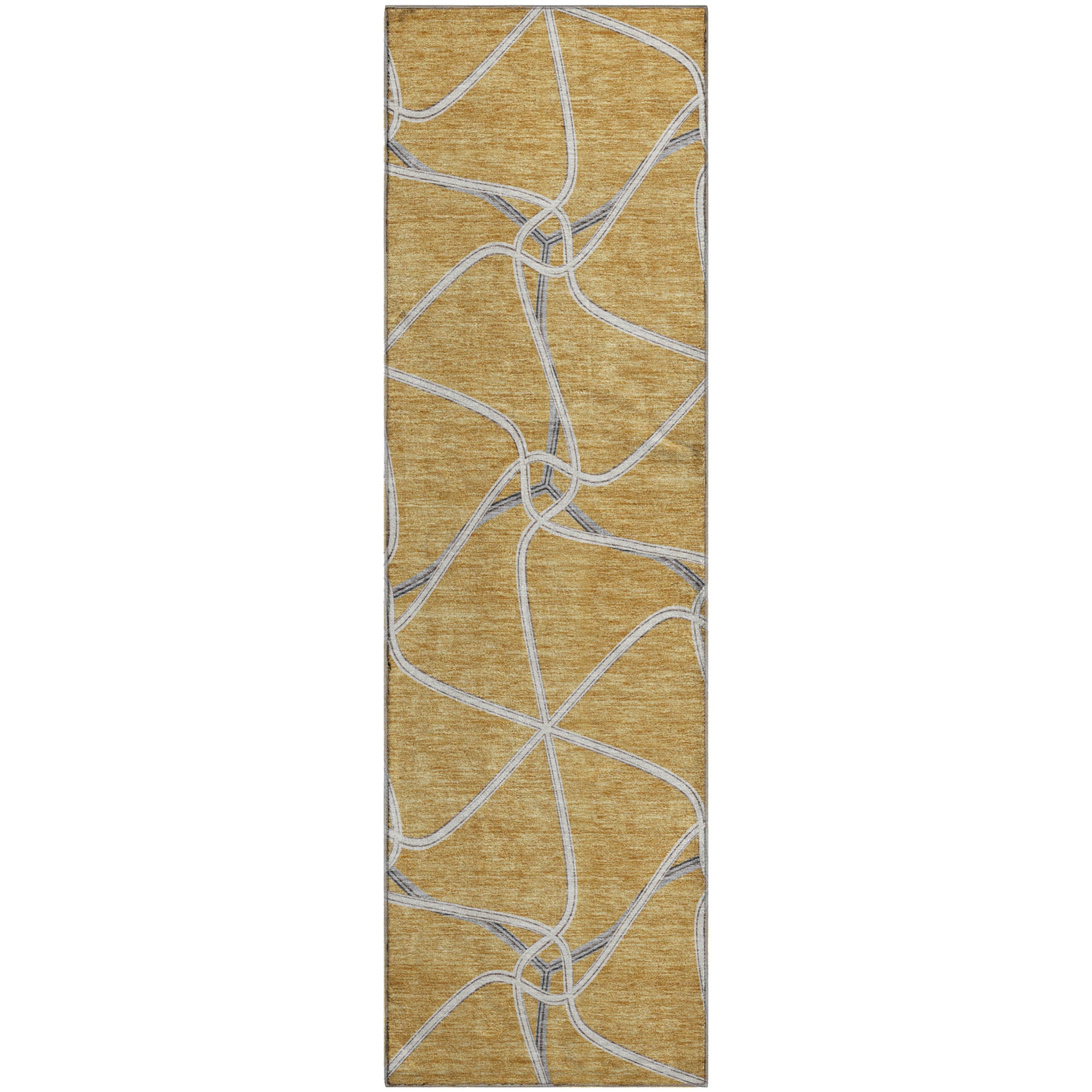 Jaipur Machine Washable Transitional Gold Rug 2'3" x 7'6" #shape_Runner