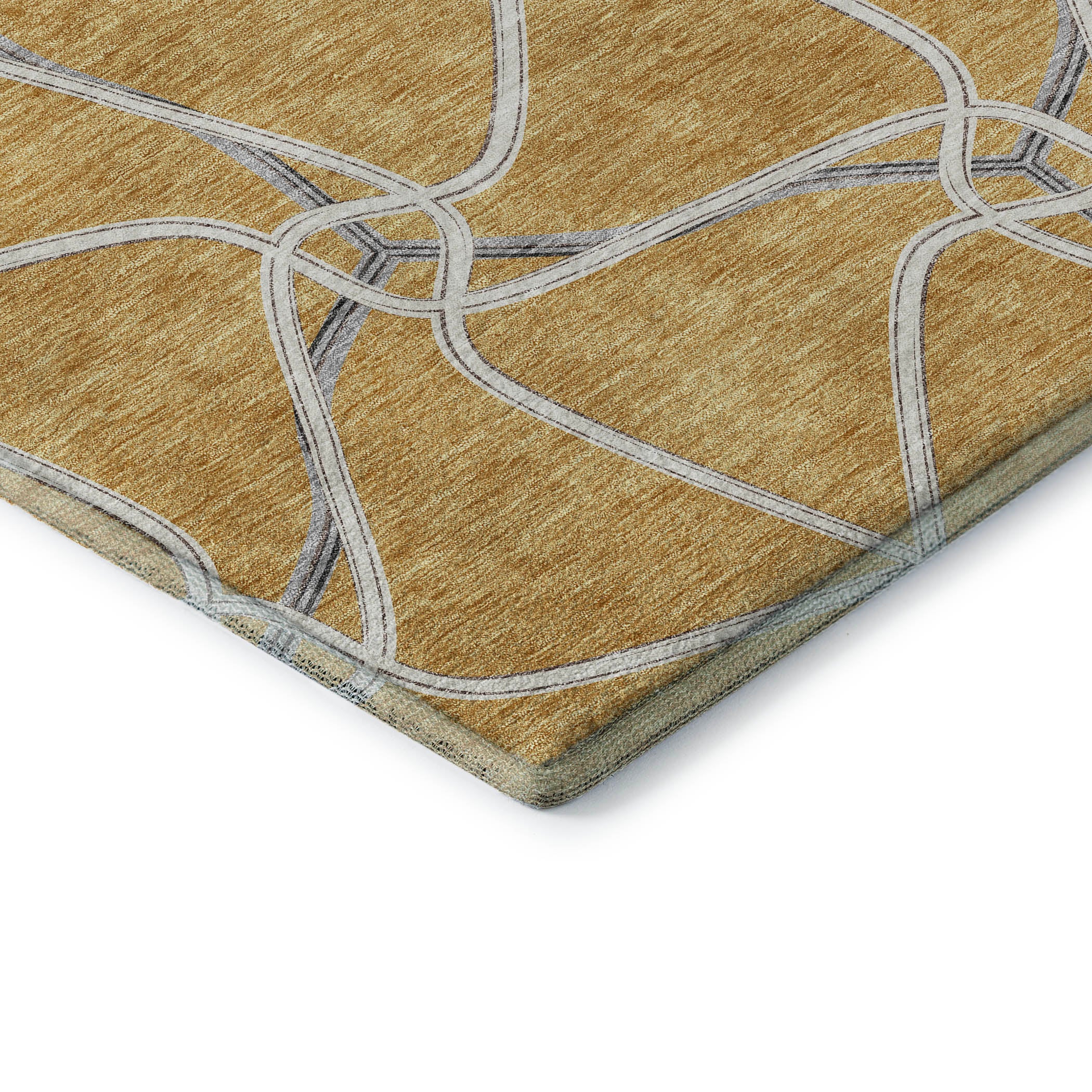 Jaipur Machine Washable Transitional Gold Rug 1'8" x 2'6" #shape_Rectangle