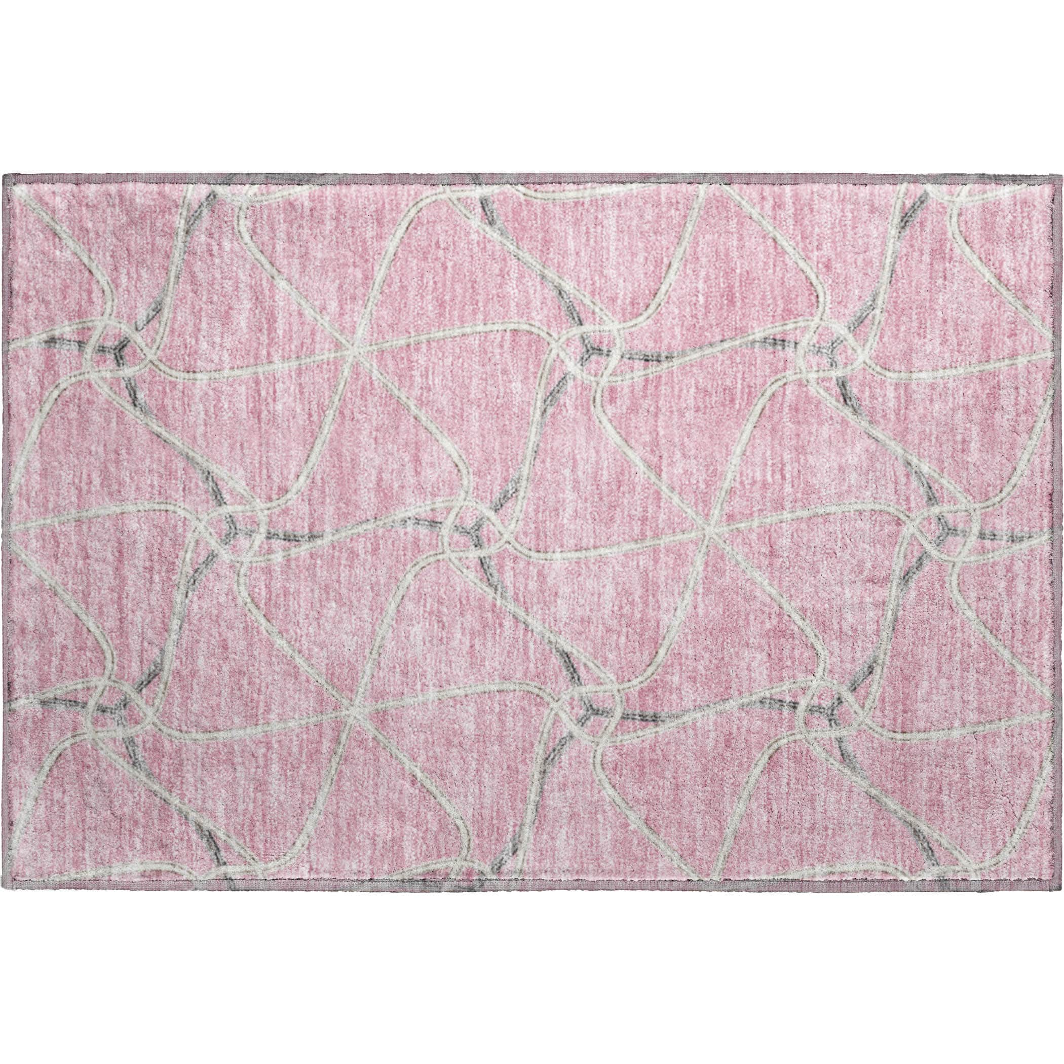 Jaipur Machine Washable Transitional Pink Rug 1'8" x 2'6" #shape_Rectangle