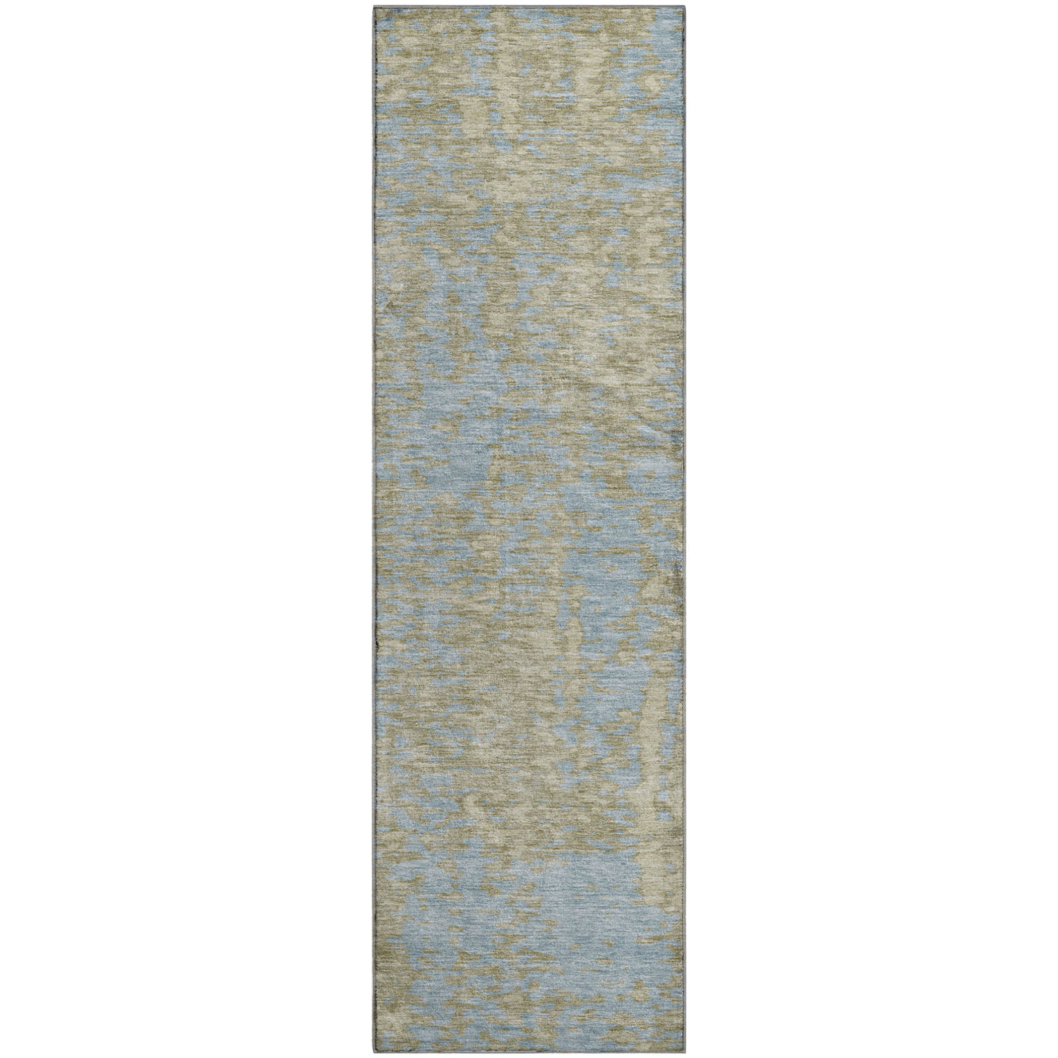 Rome Machine Washable Transitional Beige Brown Rug 2'3" x 7'6" #shape_Runner