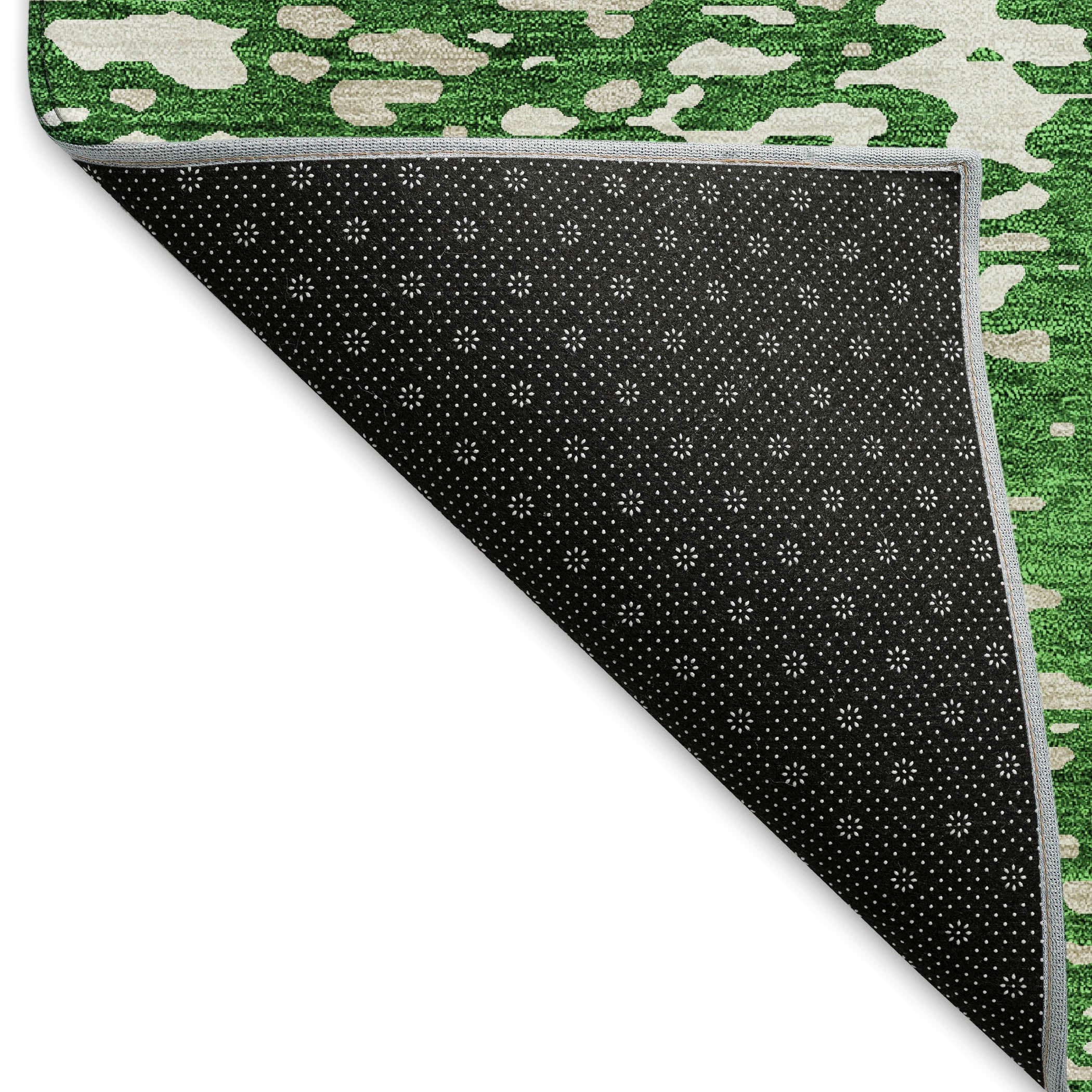 Rome Machine Washable Transitional Emerald Green Rug 1'8" x 2'6" #shape_Rectangle
