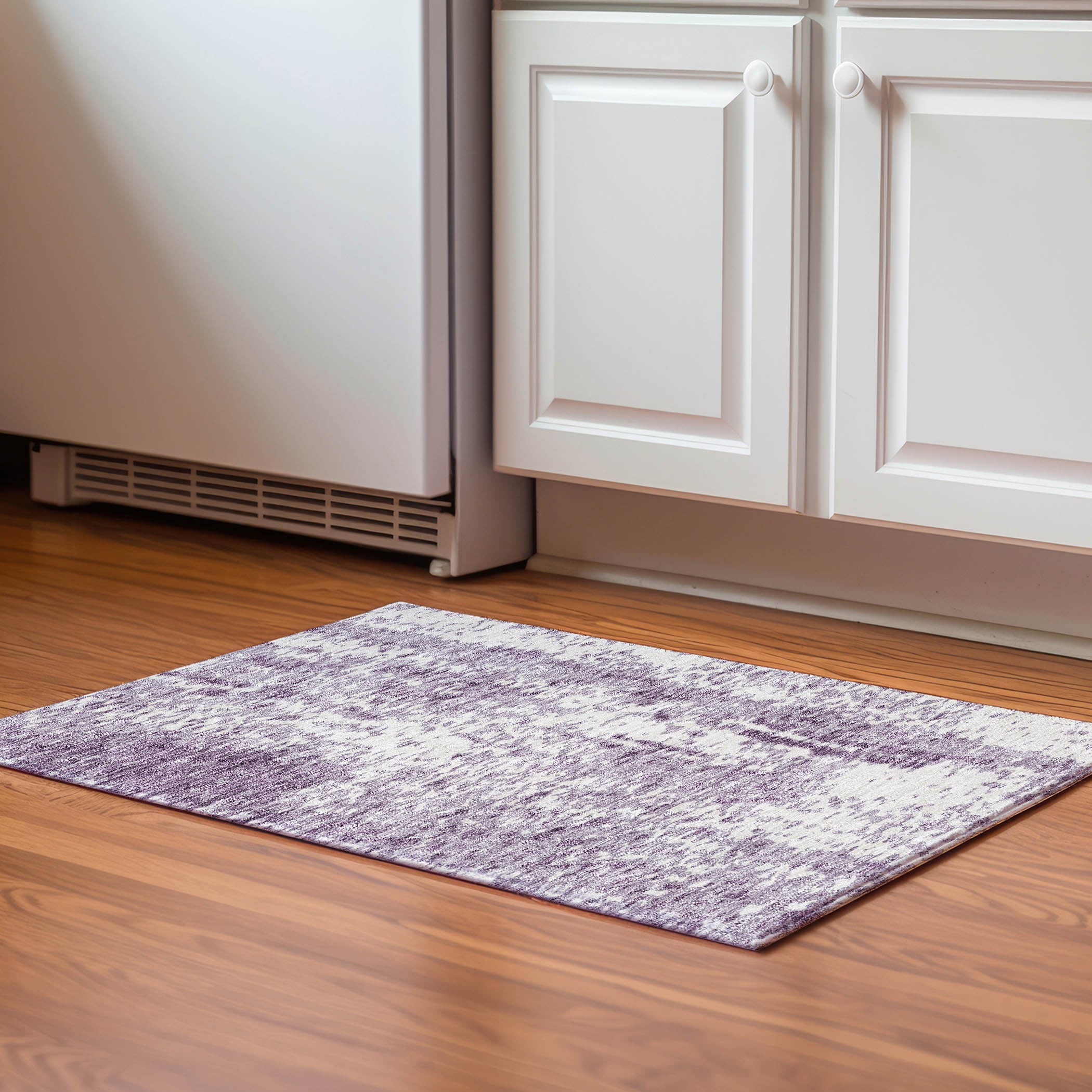 Rome Machine Washable Transitional Lavender Purple Rug 1'8" x 2'6" #shape_Rectangle