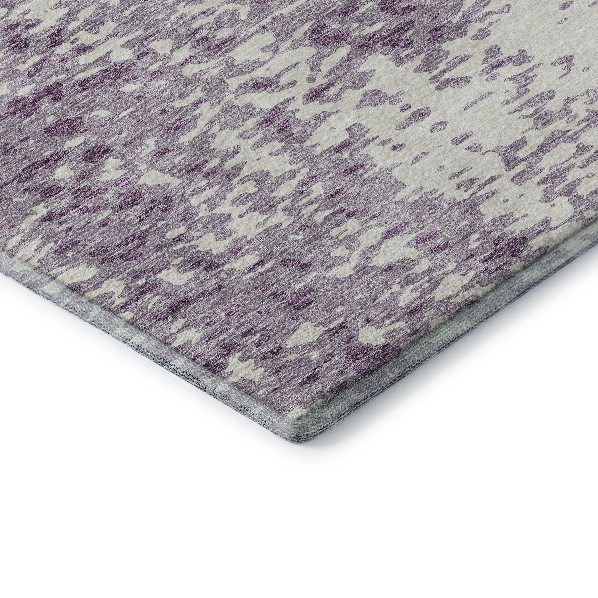 Rome Machine Washable Transitional Lavender Purple Rug 1'8" x 2'6" #shape_Rectangle