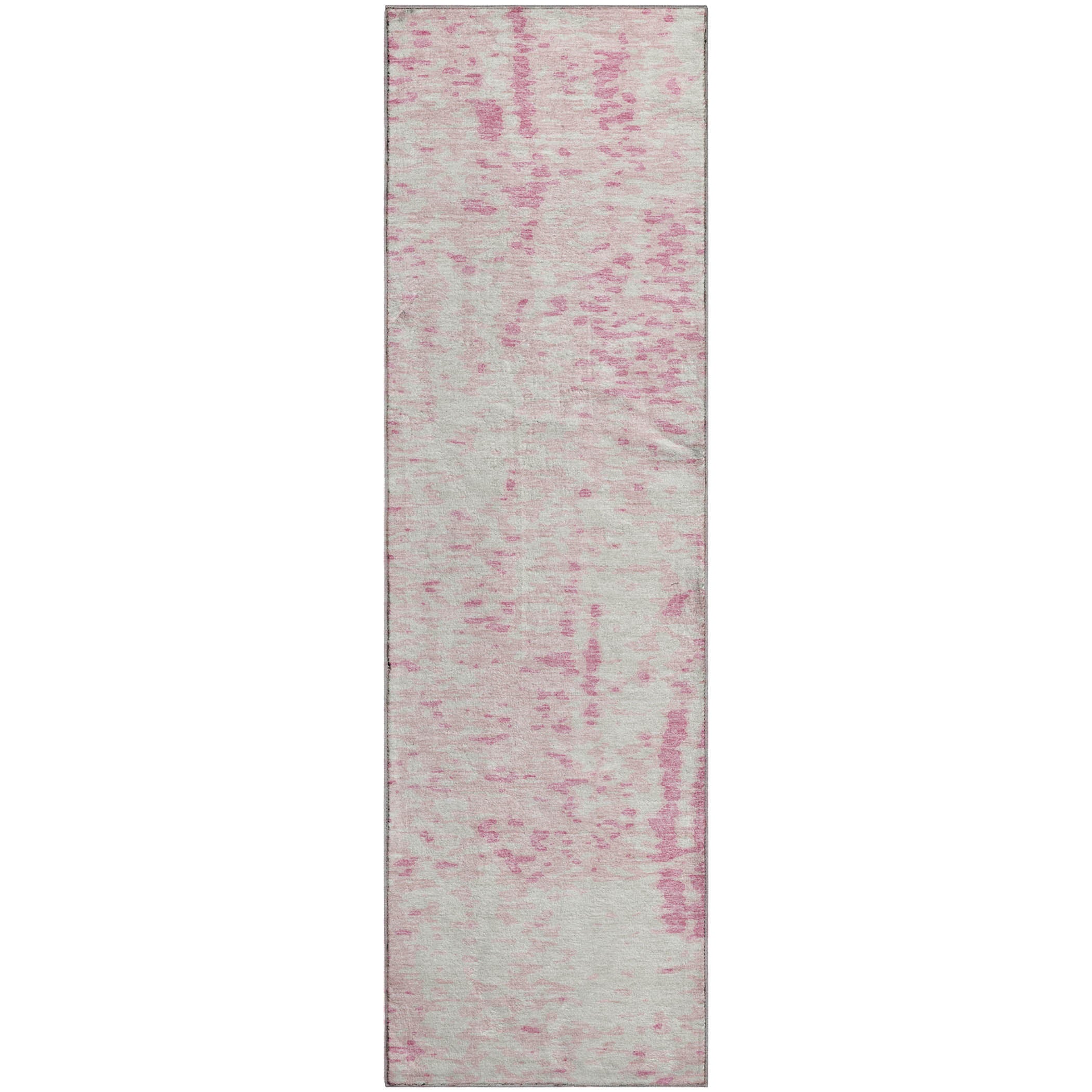 Rome Machine Washable Transitional Pink Rug 2'3" x 7'6" #shape_Runner