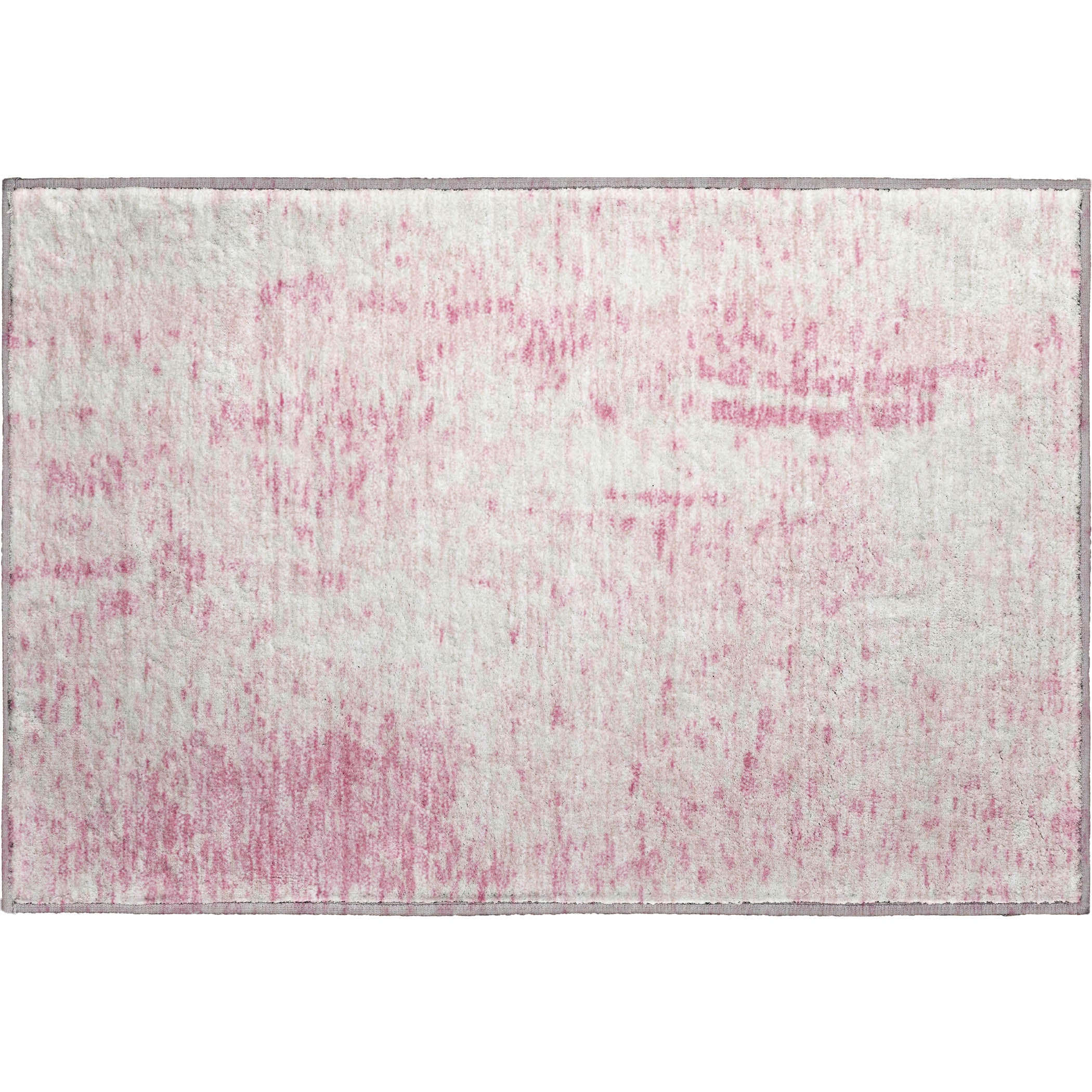 Rome Machine Washable Transitional Pink Rug 1'8" x 2'6" #shape_Rectangle