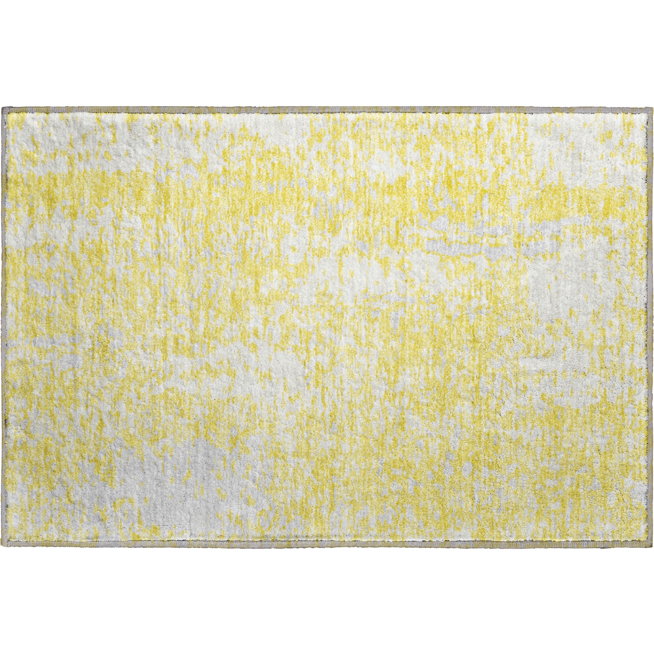 Rome Machine Washable Transitional Yellow Gold Rug 1'8" x 2'6" #shape_Rectangle