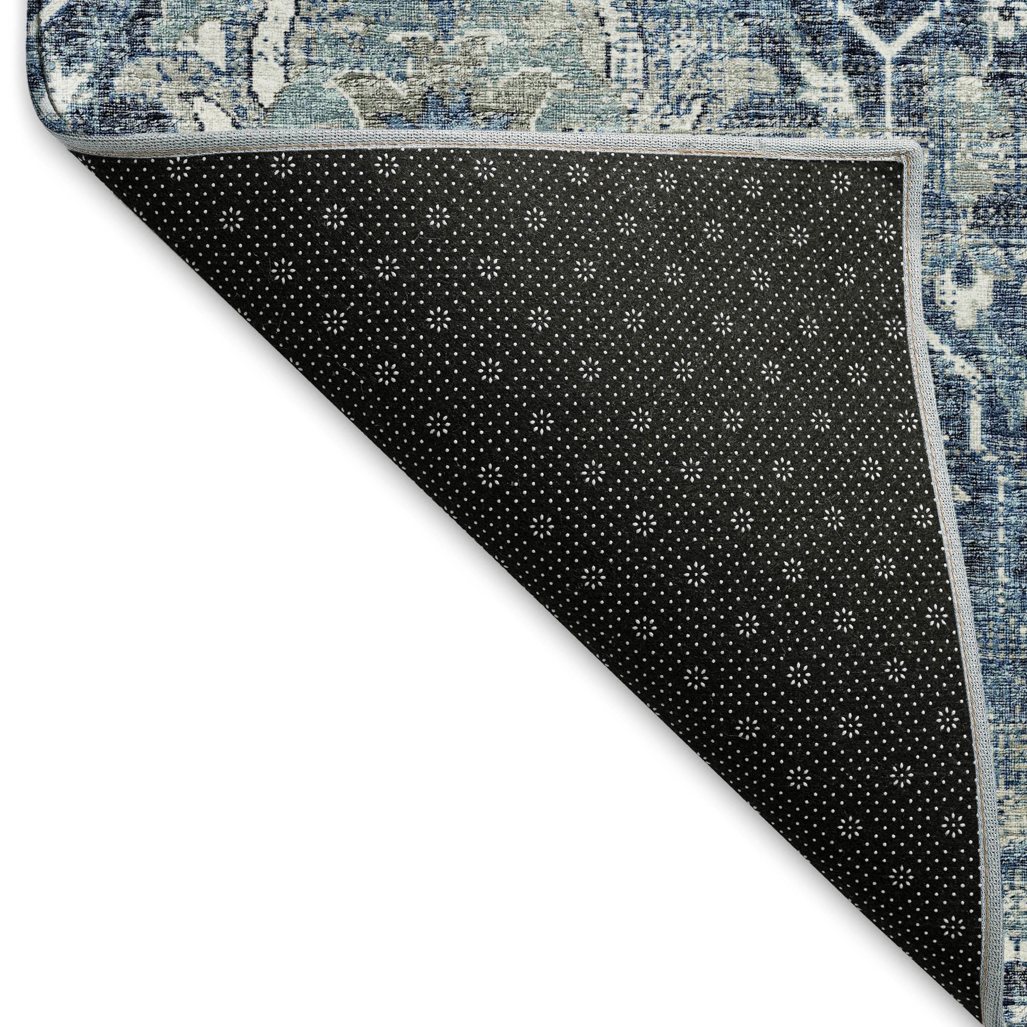 Ghent Machine Washable Traditional Blue Rug 1'8" x 2'6" #shape_Rectangle