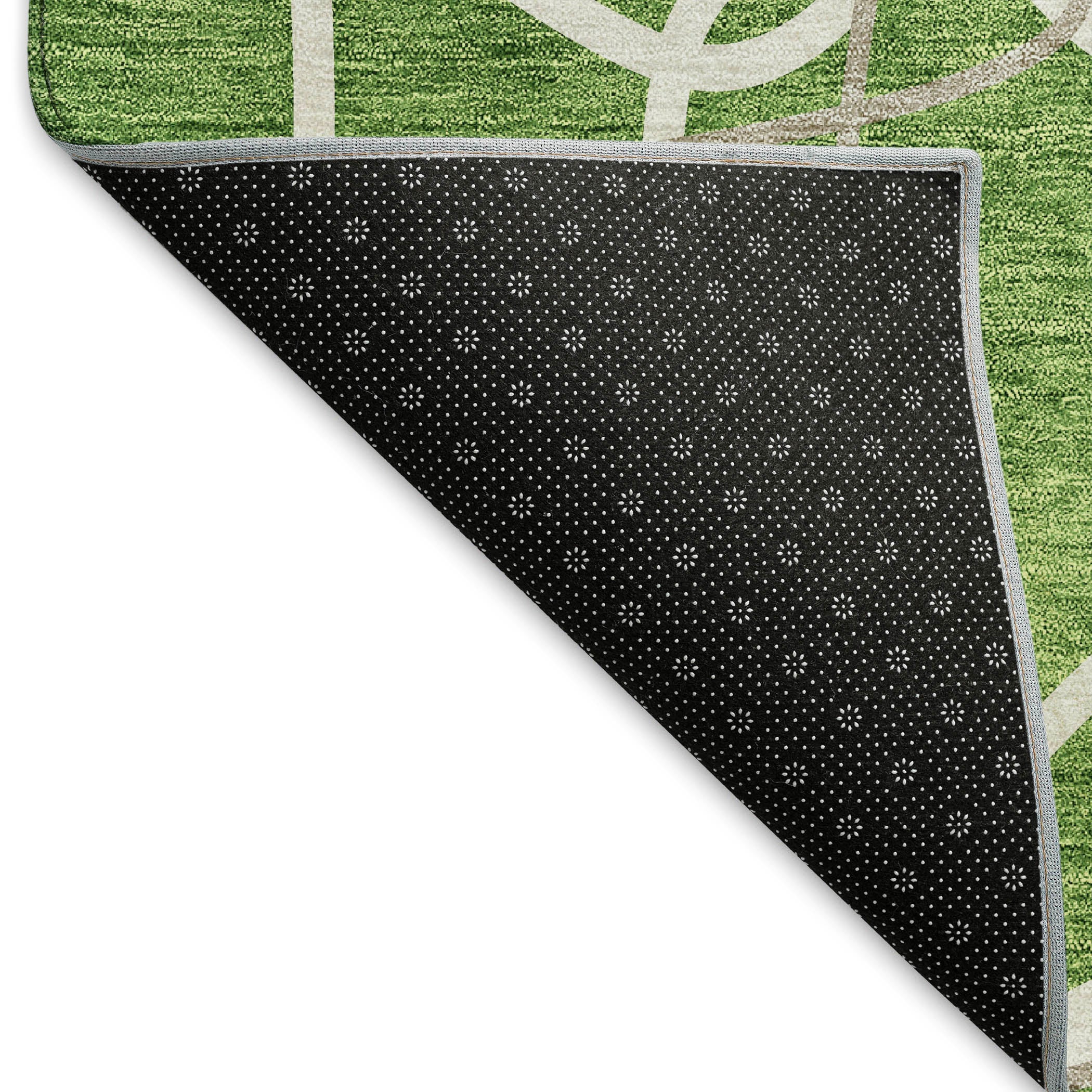 Cusco Machine Washable Transitional Green Rug 1'8" x 2'6" #shape_Rectangle