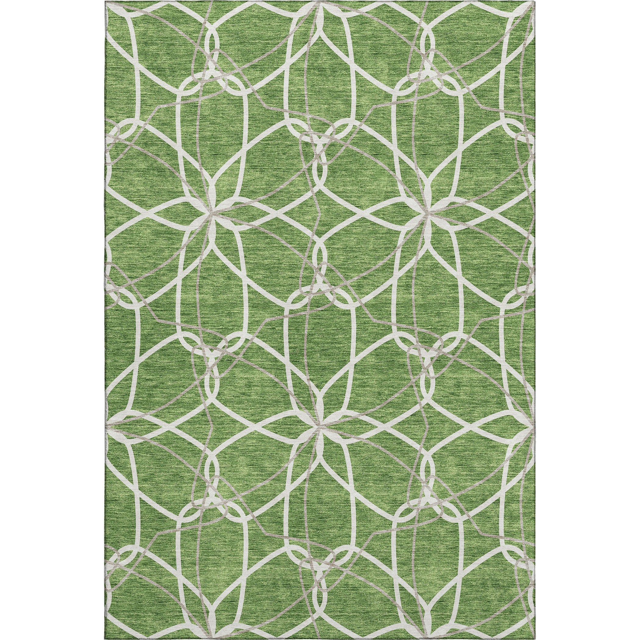 Cusco Machine Washable Transitional Green Rug 2'6" x 3'10" #shape_Rectangle