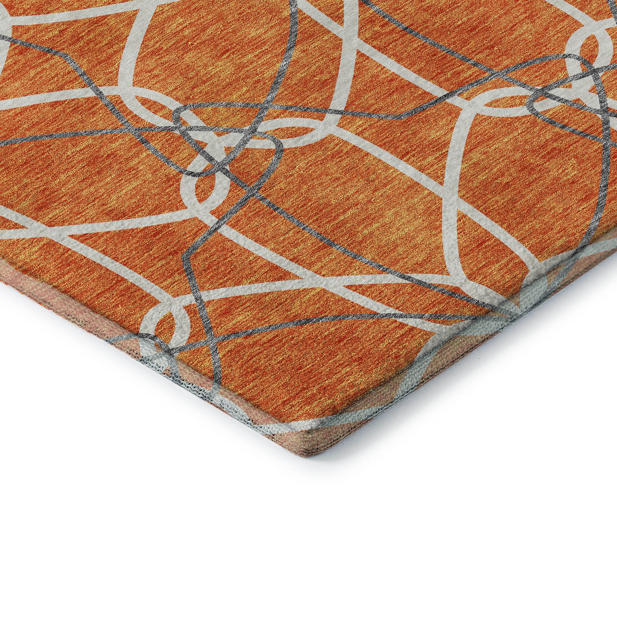 Cusco Machine Washable Transitional Orange Rug 1'8" x 2'6" #shape_Rectangle