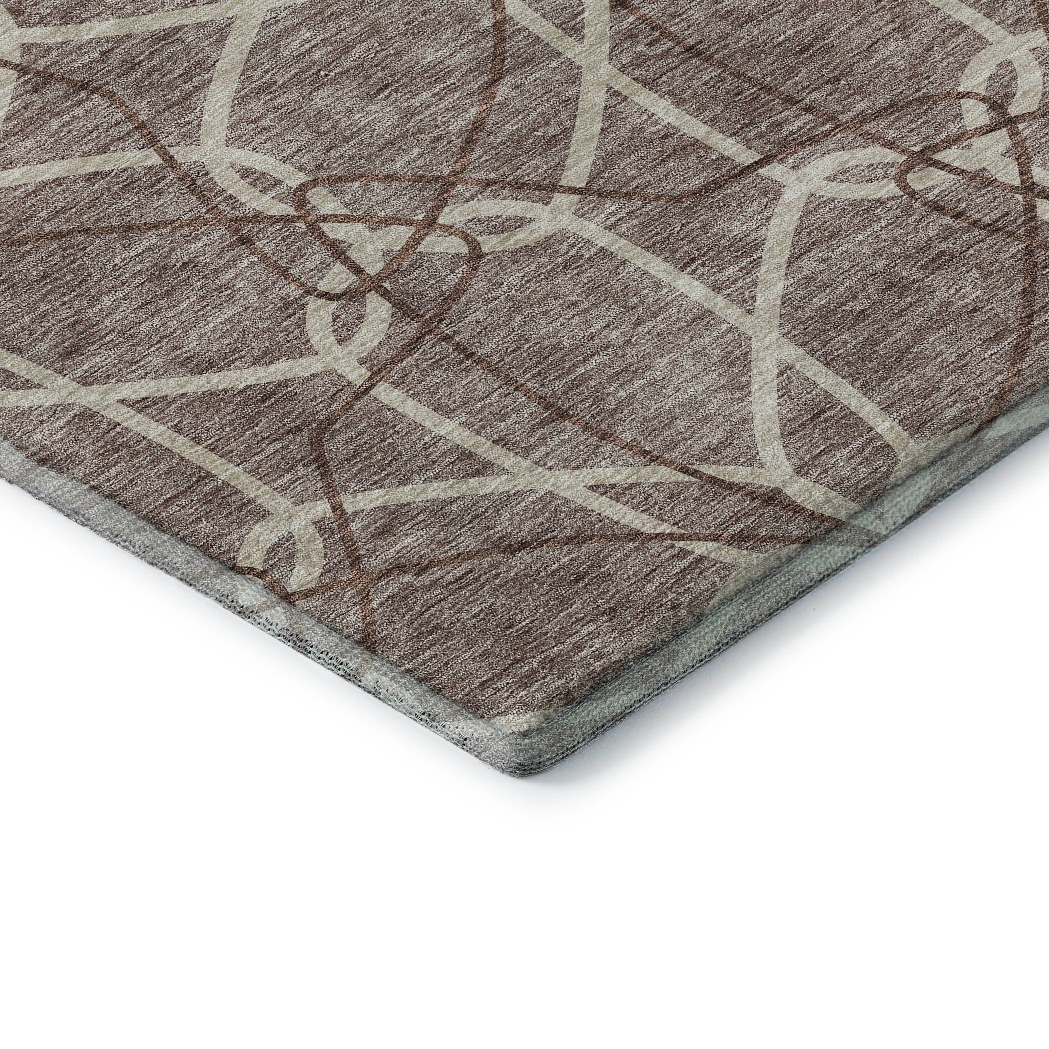 Cusco Machine Washable Transitional Taupe Brown Rug 1'8" x 2'6" #shape_Rectangle