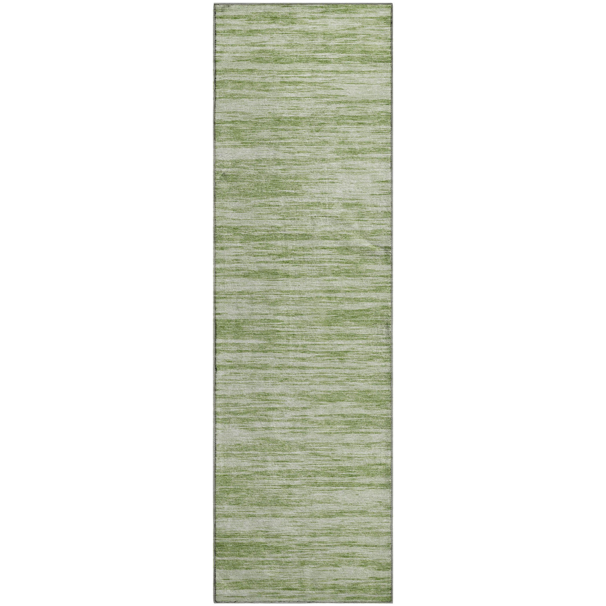 Montevideo Machine Washable Transitional Aloe Green Rug 2'3" x 7'6" #shape_Runner
