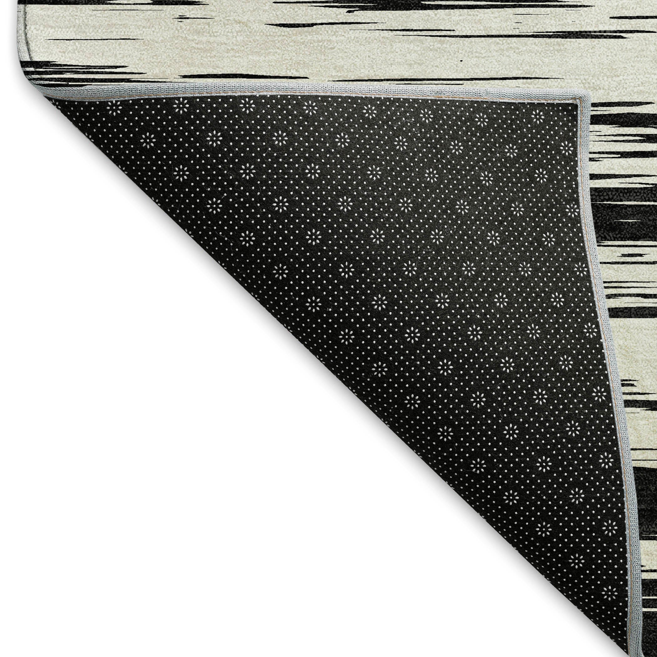 Montevideo Machine Washable Transitional Black Rug 1'8" x 2'6" #shape_Rectangle