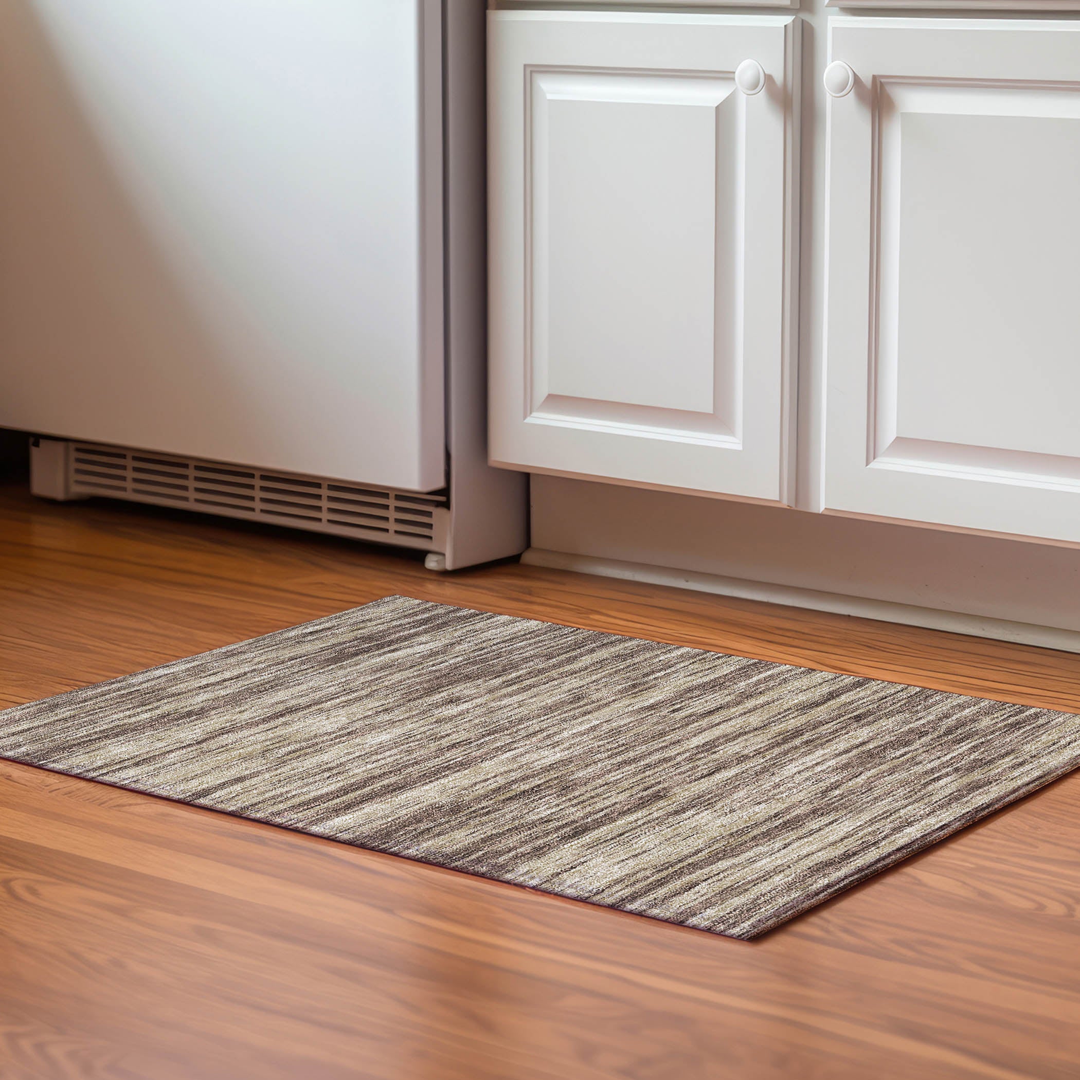 Montevideo Machine Washable Transitional Brown Rug 1'8" x 2'6" #shape_Rectangle
