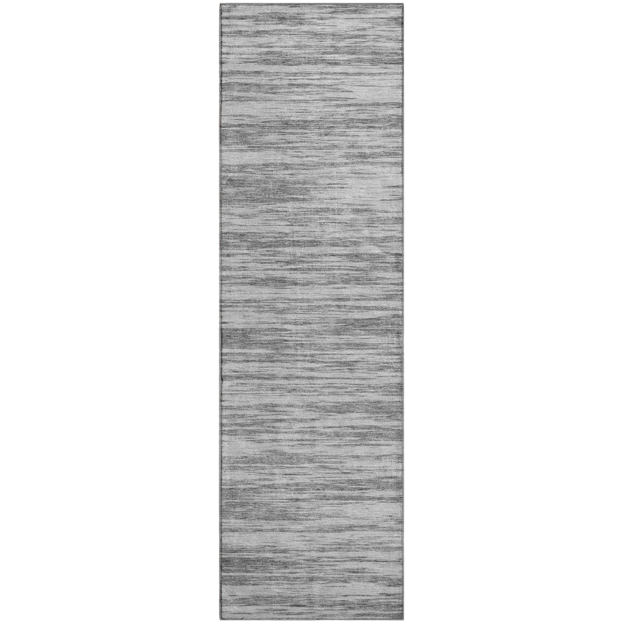 Montevideo Machine Washable Transitional Gray Rug 2'3" x 7'6" #shape_Runner